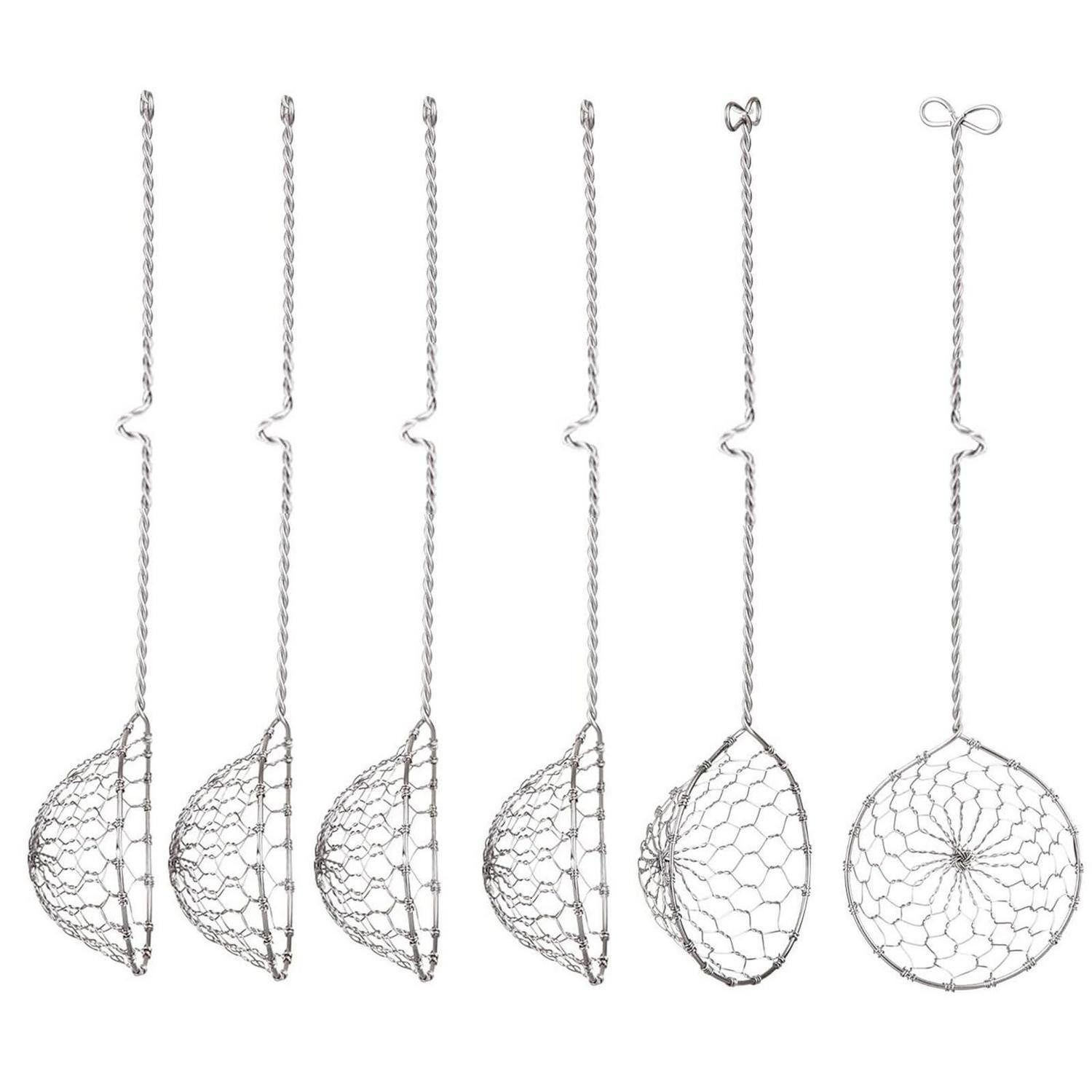 LuxusKollektion Schaumlöffel Edelstahl Sieb 6er Set