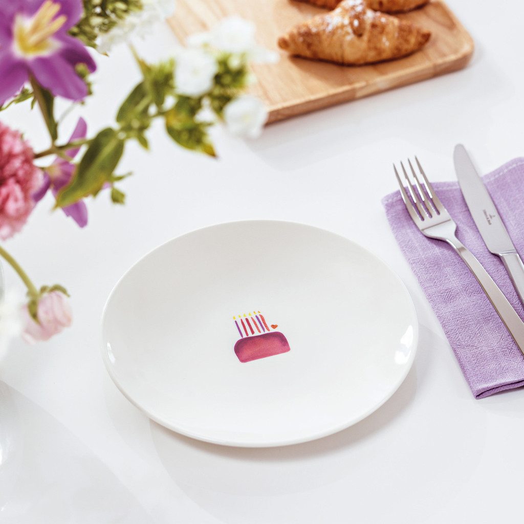 like. by Villeroy & Boch Frühstücksteller With Love Frühstücksteller Happy Birthday 21 cm ø, (1 St), Premium Porcelain, mikrow.- & spülm.sicher, Made in Germany
