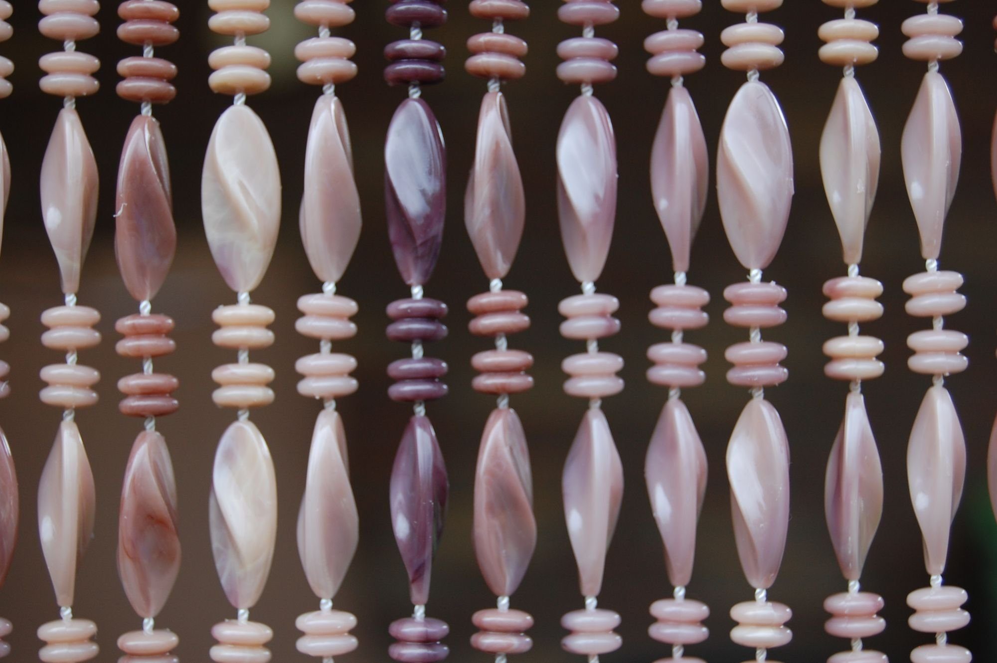 Hakenaufhängung, kürzbar braun, individuell Perlen Tenda Türvorhang GENOA - x und cm, Tenda, Länge halbtransparent, 1 La 90 La 210 Perlenvorhang Breite