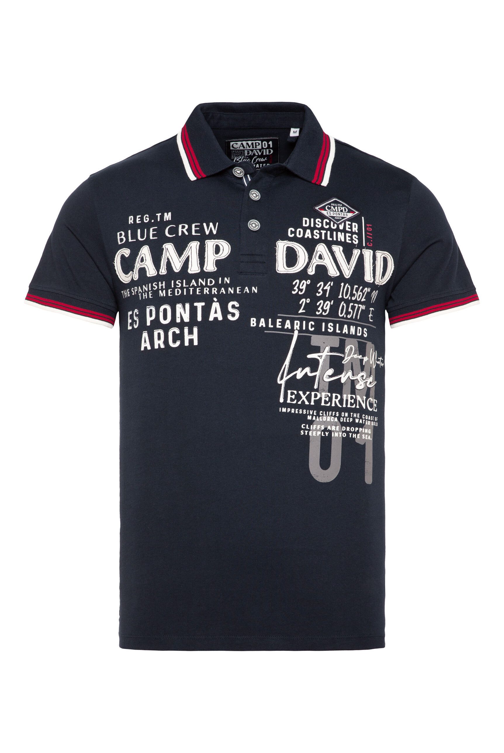 CAMP DAVID Poloshirt aus Baumwolle, Polohemd