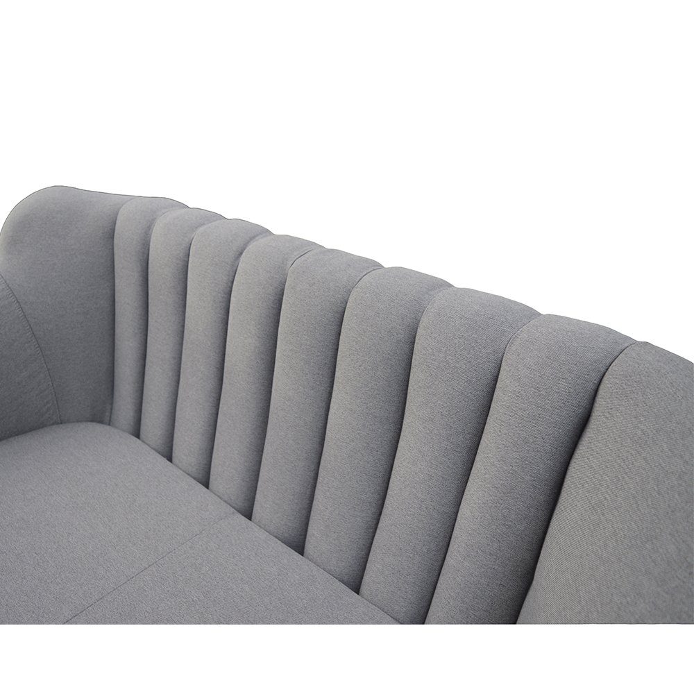 JVmoebel Sofa Designer Europe Hellgraue Made in Relax Sofa Couch Modernes Textilcouchen, Holz Luxus