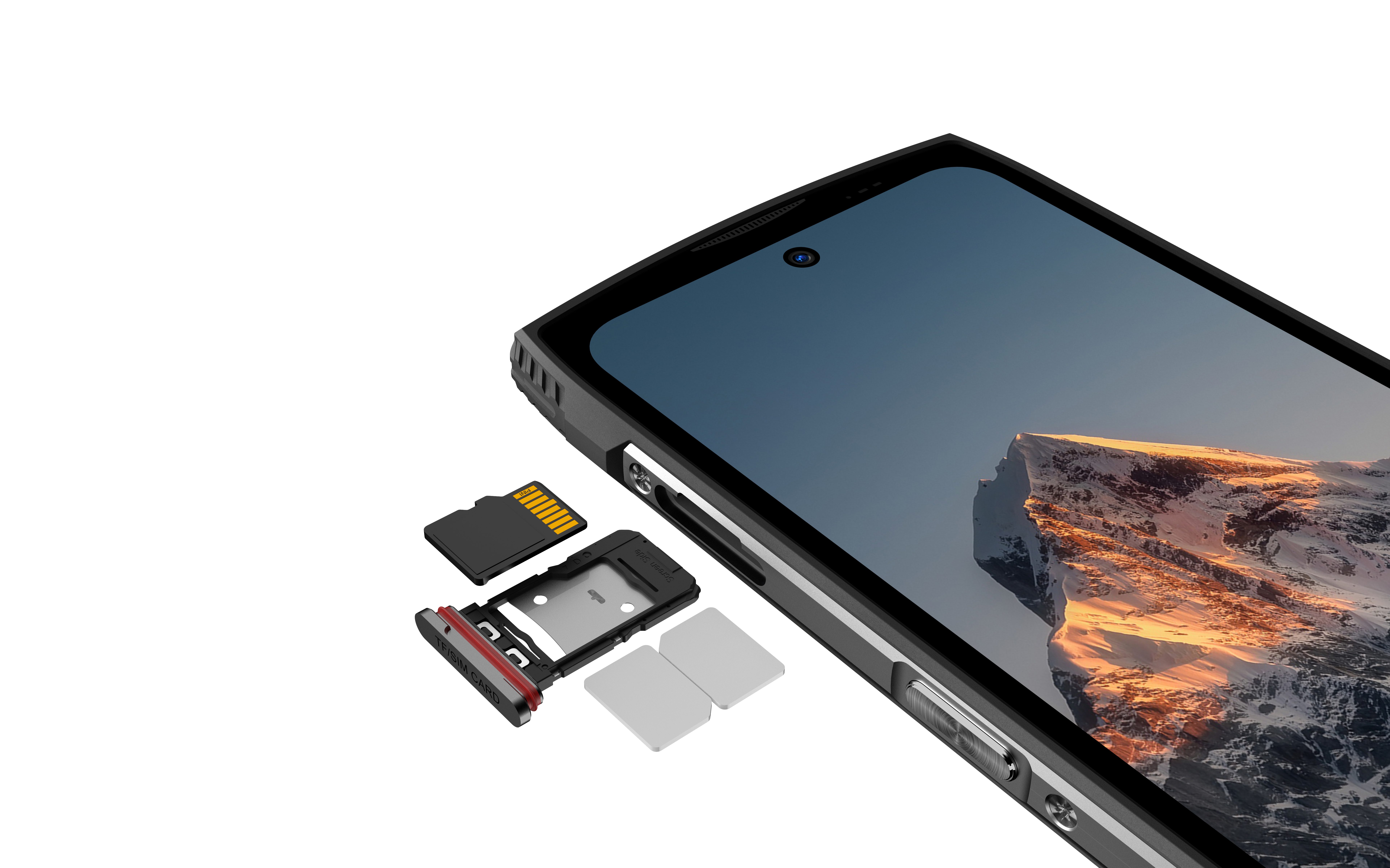 LAGENIO Panther 2 Pro Outdoor Handy Kratzfest Wasserdicht Baustellenhandy OTG Smartphone (50 MP Kamera, IP68, Fallschutz, GPS OTG, 24+256GB, Taschenlampe, Dual SIM, robust)