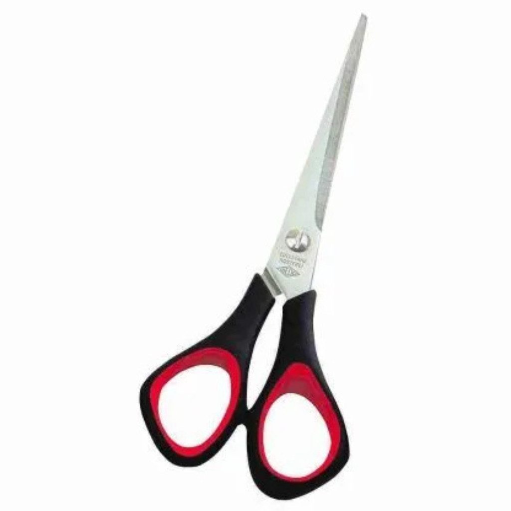WEDO Papierscheren WEDO paper scissors black-red 16,0 cm, (Packung, 1-tlg., WEDO Papierschere), rostfrei, gummiert