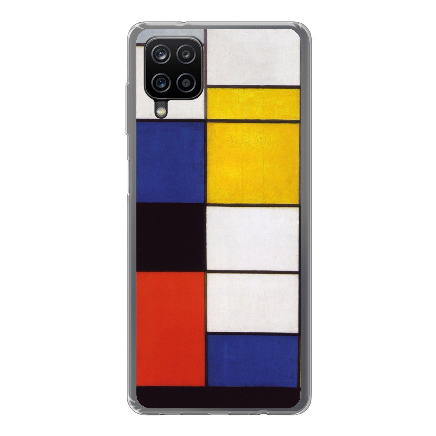 MuchoWow Handyhülle für Samsung Galaxy A12 Komposition A - Piet Mondrian, Smartphone-Bumper, Print, Handy Schutzhülle Dünn