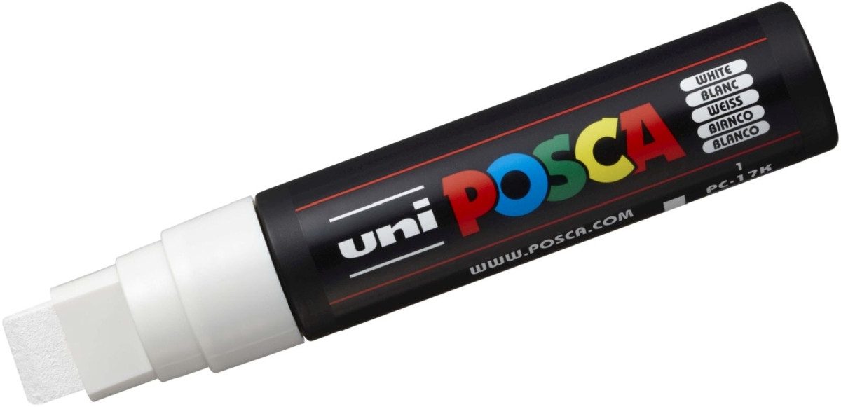 uni-ball Filzstift Fasermaler Uni Posca PC-17K 15mm weiß
