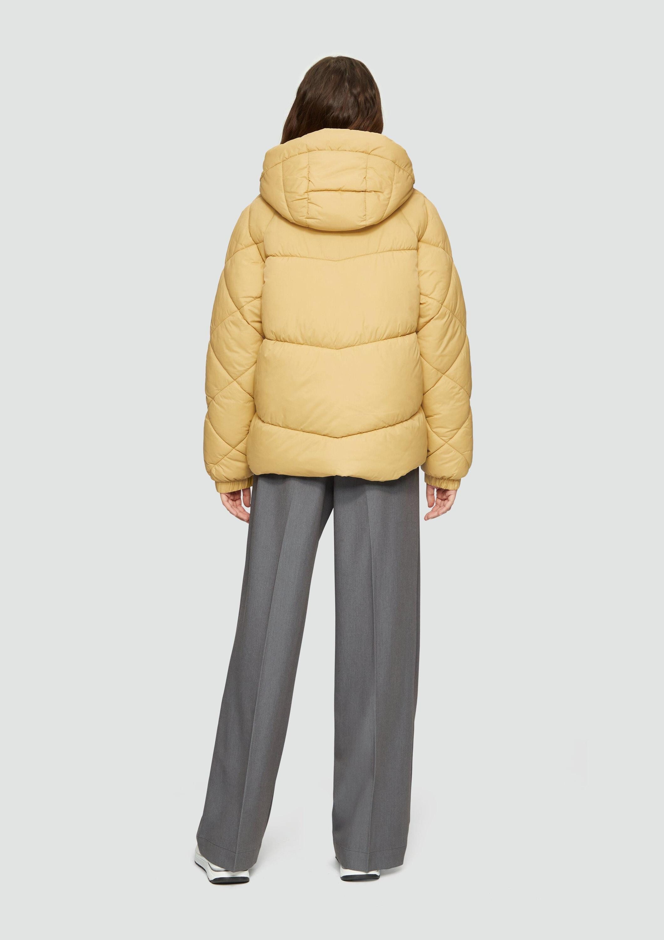 QS Winterjacke Outdoor-Jacke Wattierte Jacke mit Steppung und Kapuze