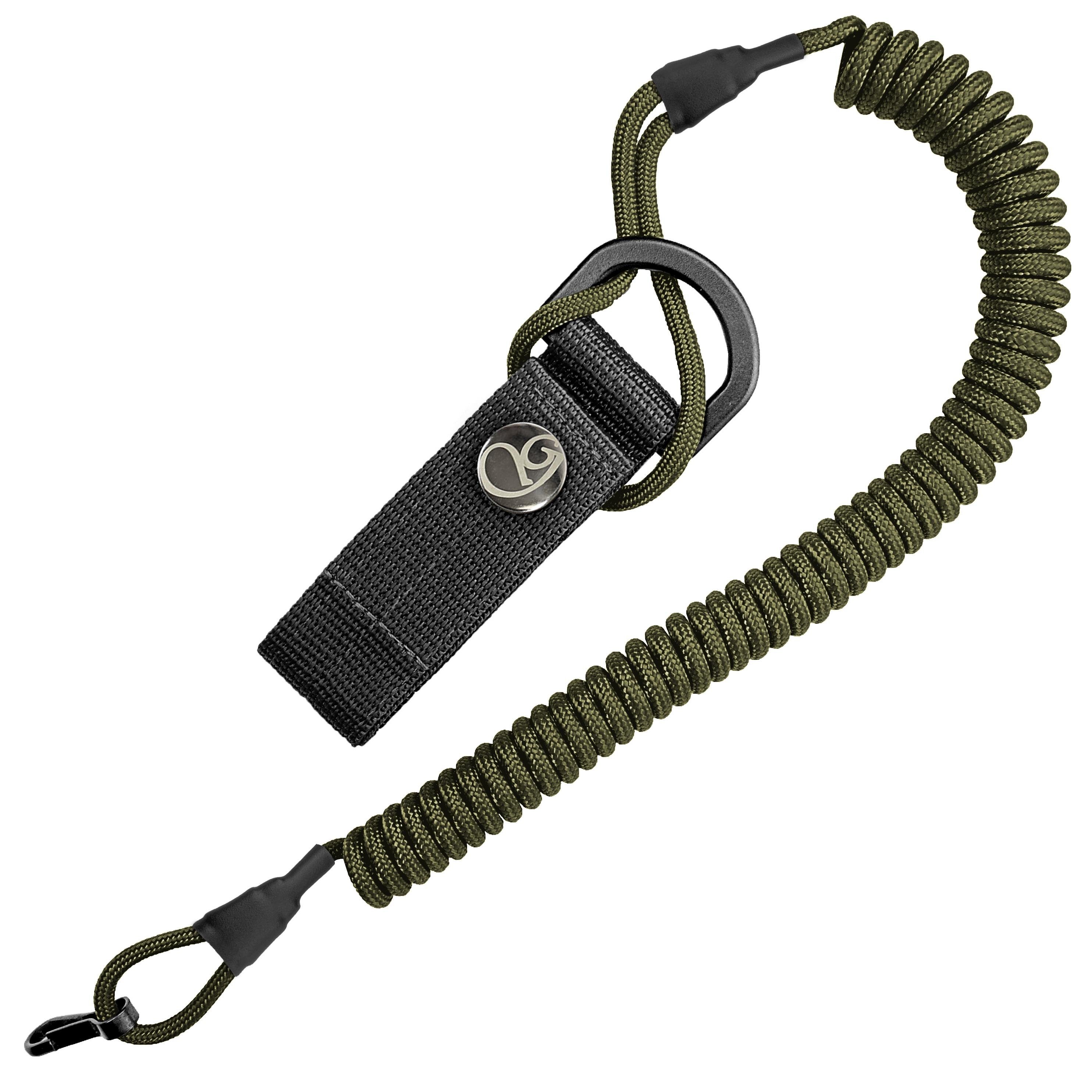 Ganzoo Schlüsselanhänger Spiral-Kabel, elastischer Schlüssel-Anhänger aus Paracord, Lanyard
