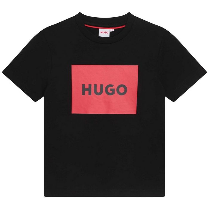 HUGO T-Shirt HUGO Kids T-Shirt schwarz mit coolem Logo