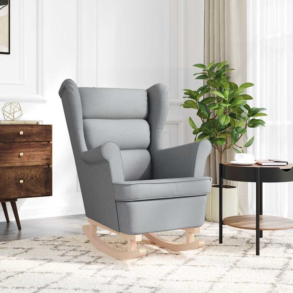 vidaXL Sessel Schaukelsessel Hellgrau 74x90x102 cm günstig online kaufen