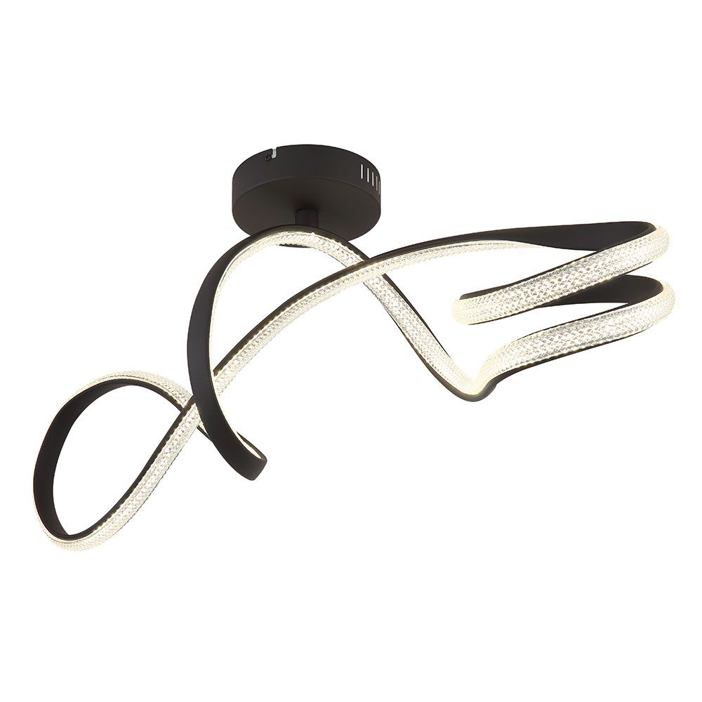 GLOBO LIGHTING LED Deckenleuchte, LED-Leuchtmittel fest verbaut, Neutralweiß, Deckenlampe Deckenleuchte Wohnzimmerlampe Kristallleuchte schwarz