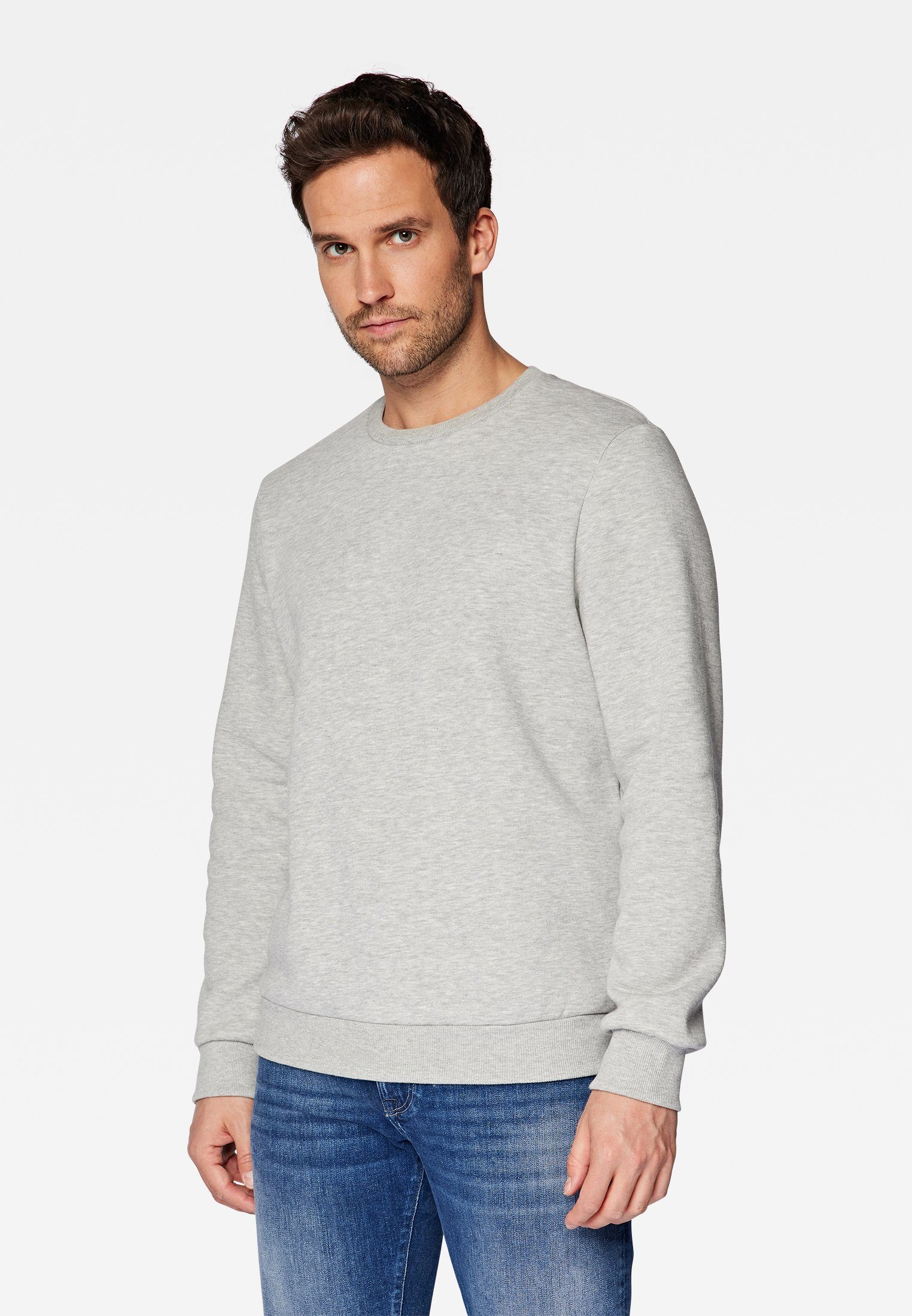 und Rundhalspullover SWEATSHIRT NECK Saum Bündchen Mavi Ärmel CREW am