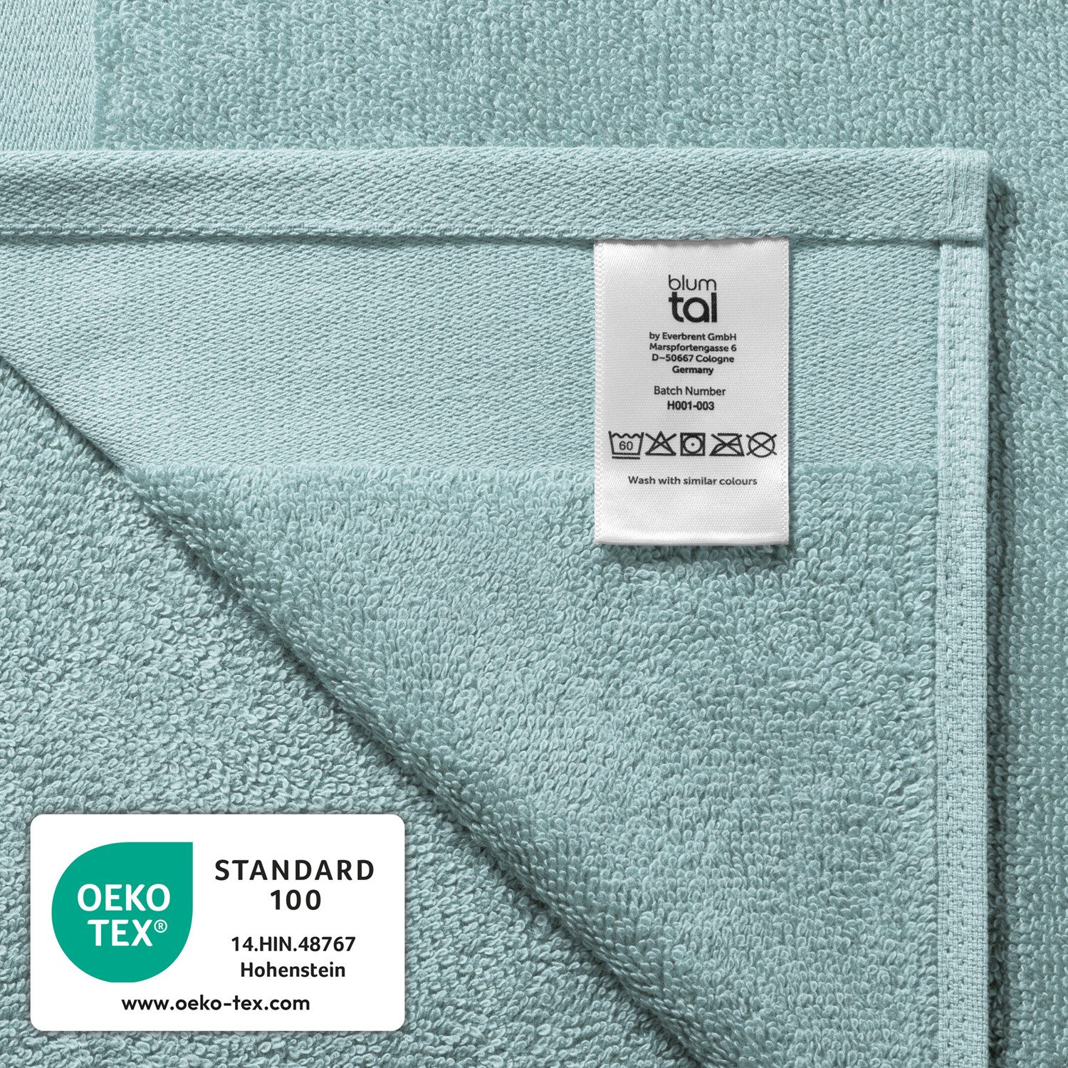 Blumtal Waschhandschuh 10er Set aus Frottee 15x20 cm - weich und saugstark, (Set), mit modischer Bordüre und praktischer Aufhängeschlaufe, 100% Baumwolle