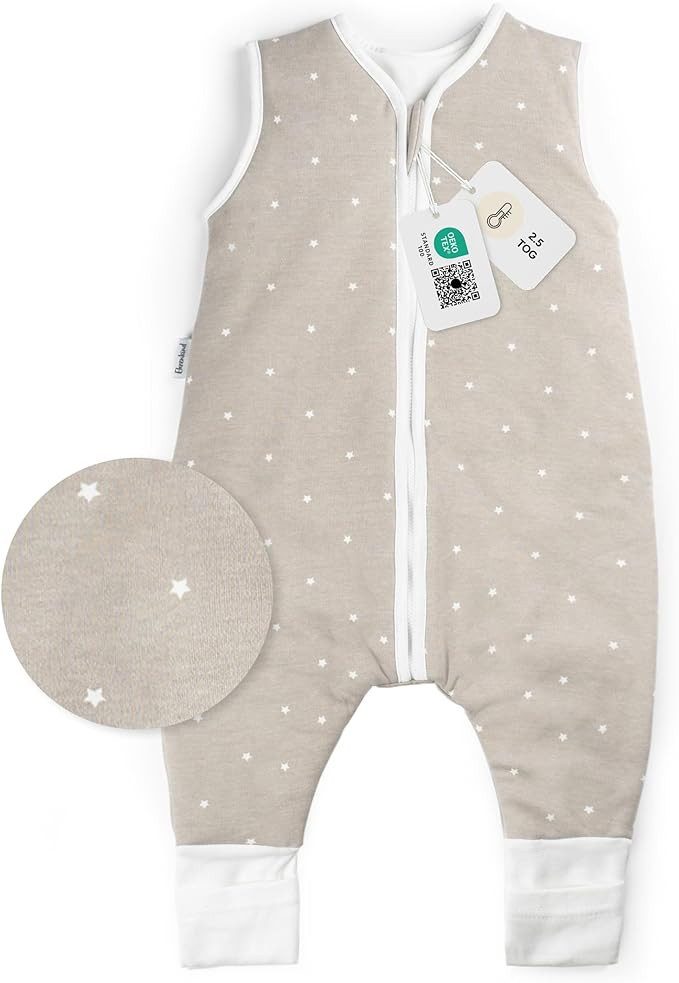 Ehrenkind Babyschlafsack Schlafsack mit Füßen 2.5 TOG, Bio-Baumwolle, Ganzjahr (Standard by OEKO-TEX, 100% Bio-Baumwolle, Ganzjahresschlafsack mit Beinen, 2.5 TOG), Baby Schlafsack, Schlafsack Baby