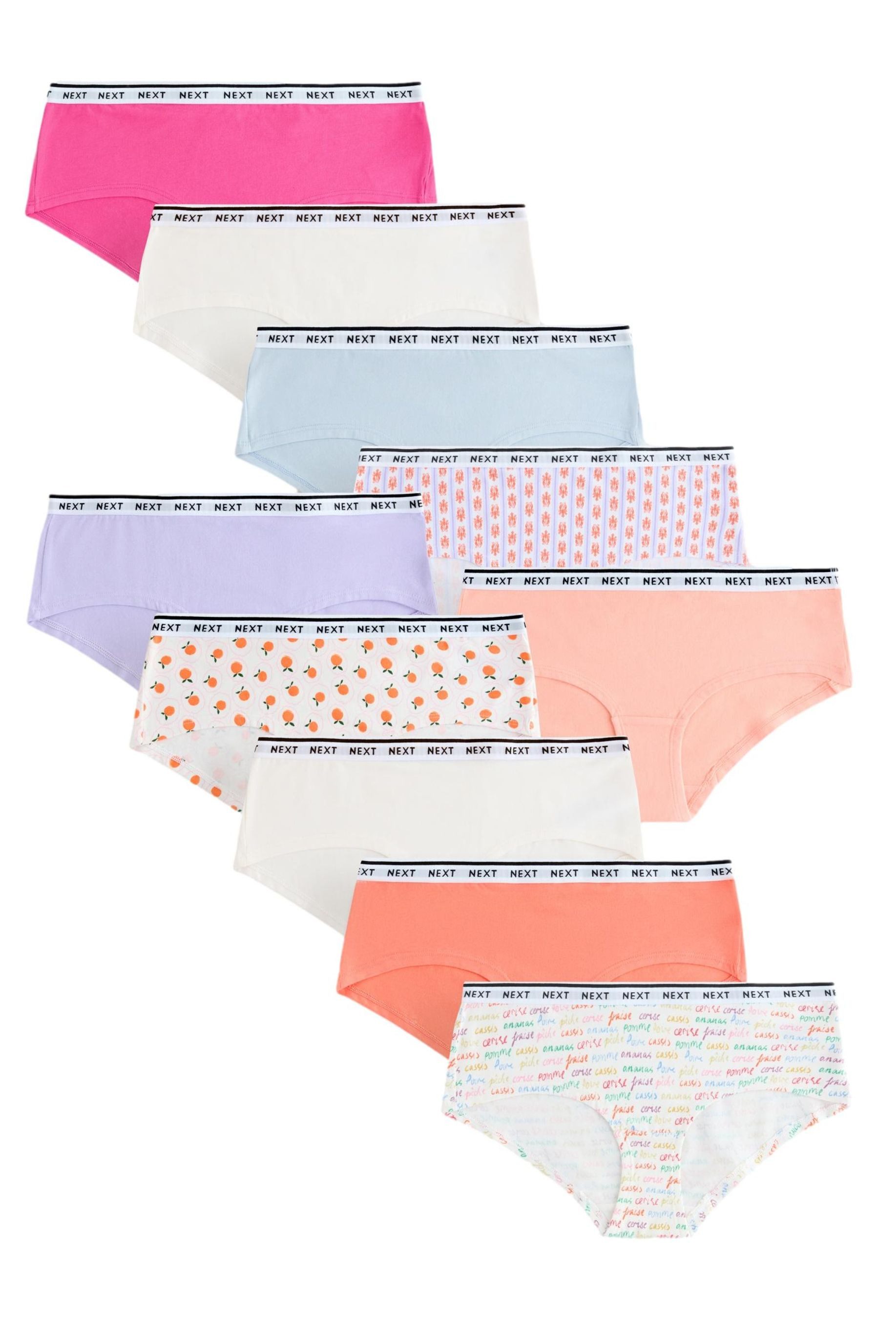 Schlüpfer 10er-Pack Slips mit Logo, Shorts