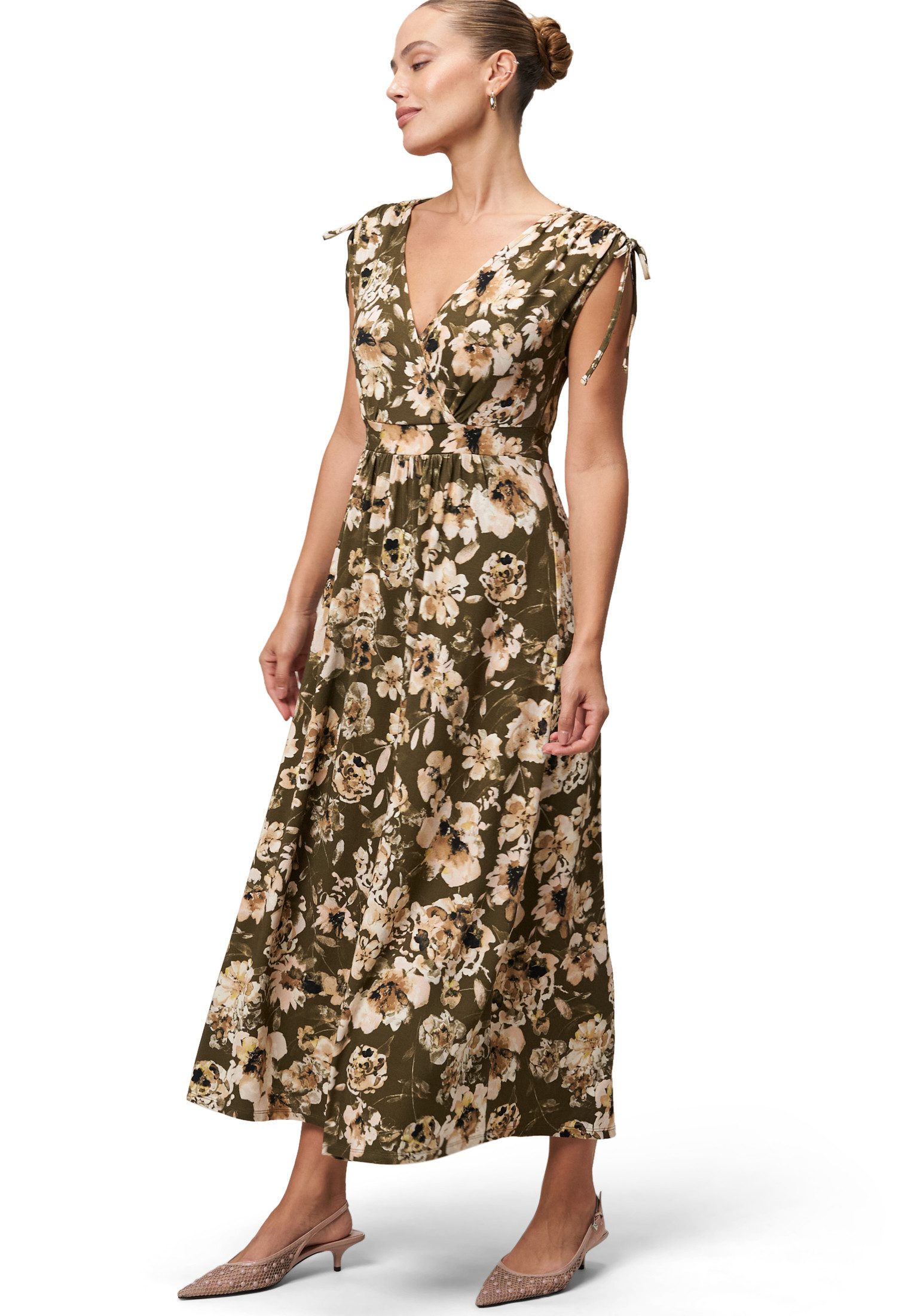 Zero Jerseykleid zero Jerseykleid mit Blumenmuster Wickeldesign