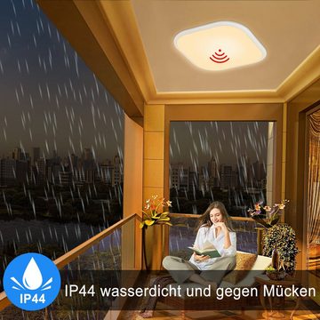 AUFUN Deckenleuchte 24W mit Bewegungsmelder, Kaltweiß-Warmweiß, für Innen