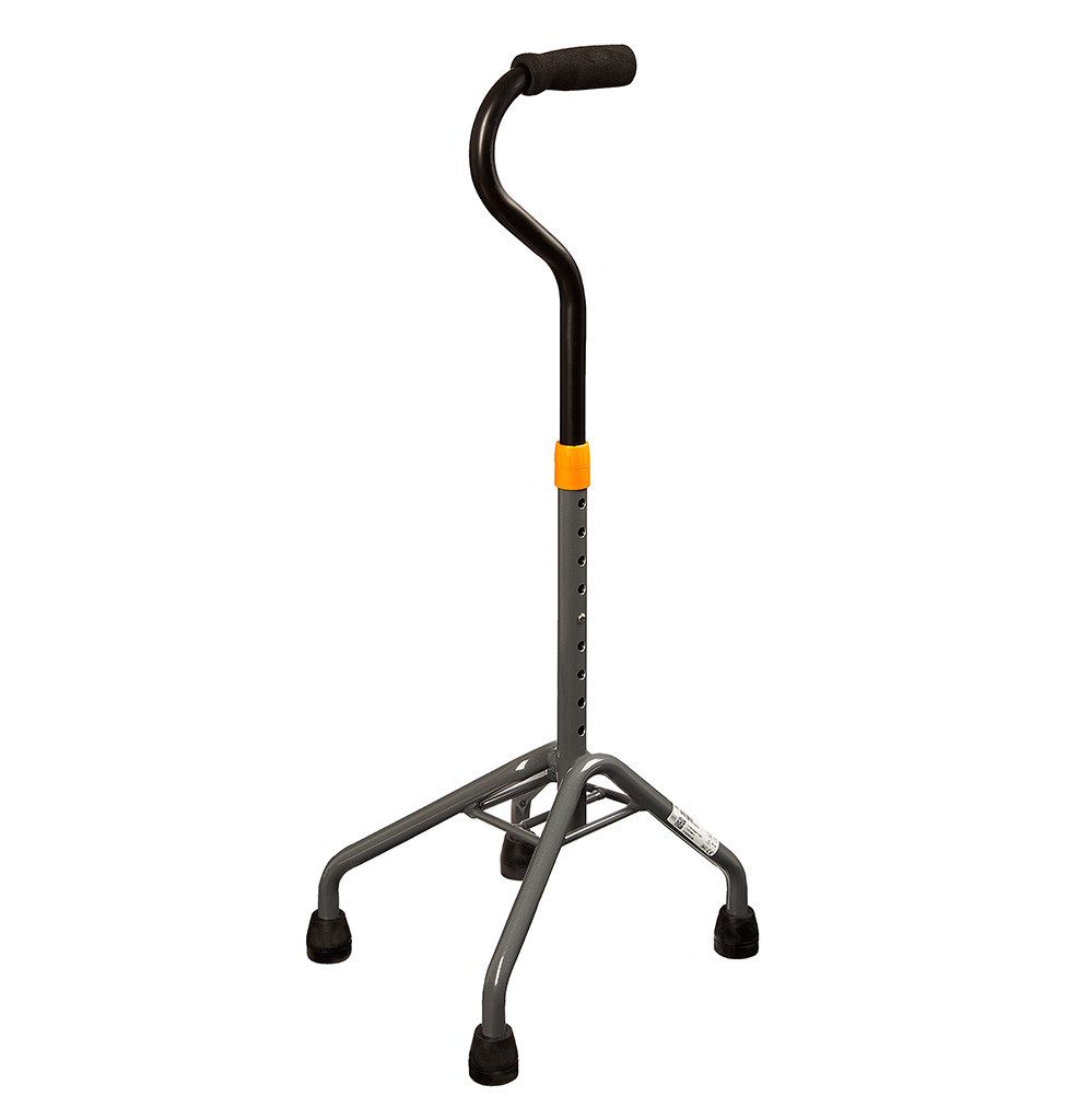 Dietz Group Gehstock TOMTAR VFG Vierfußgehhilfe Made in Germany, Leichtes Material, Robuste Stockpuffer, Höhenverstellbar in 9 Stufen, Weicher Handgriff