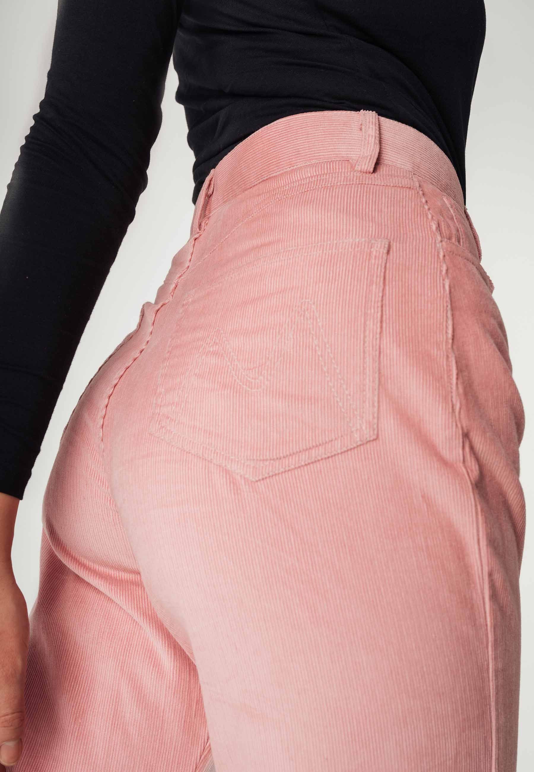 MELA Cordhose Cord Hose mit hohem Bund und weitem Bein Style OORJA