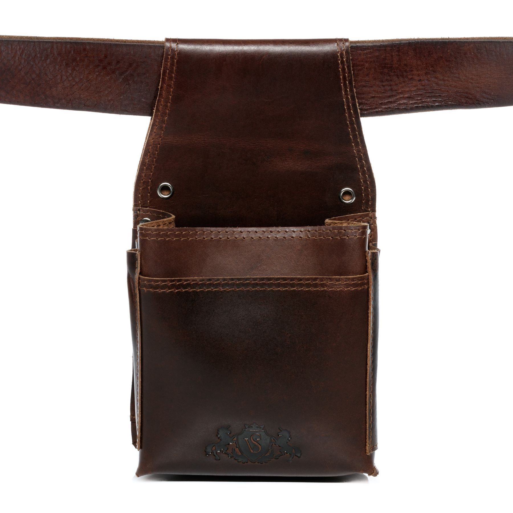 SID & VAIN Geldbörse echt Leder specials groß braun-holster, Kellnerportemonnaie echt Leder Unisex, Kellnergeldbeutel braun