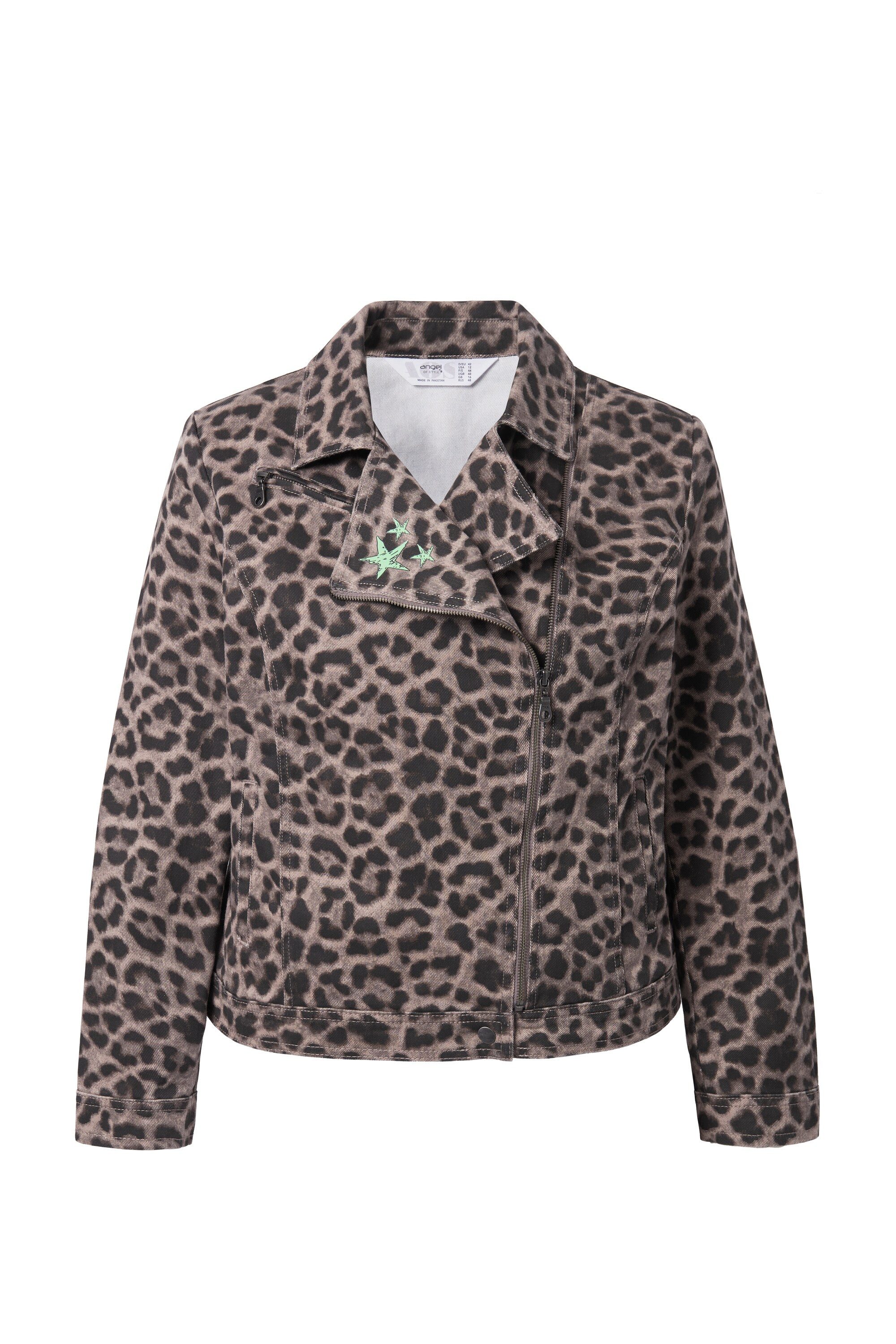 Angel of Style Sommerjacke Bikerjacke Twill-Web Leo Metallzipper