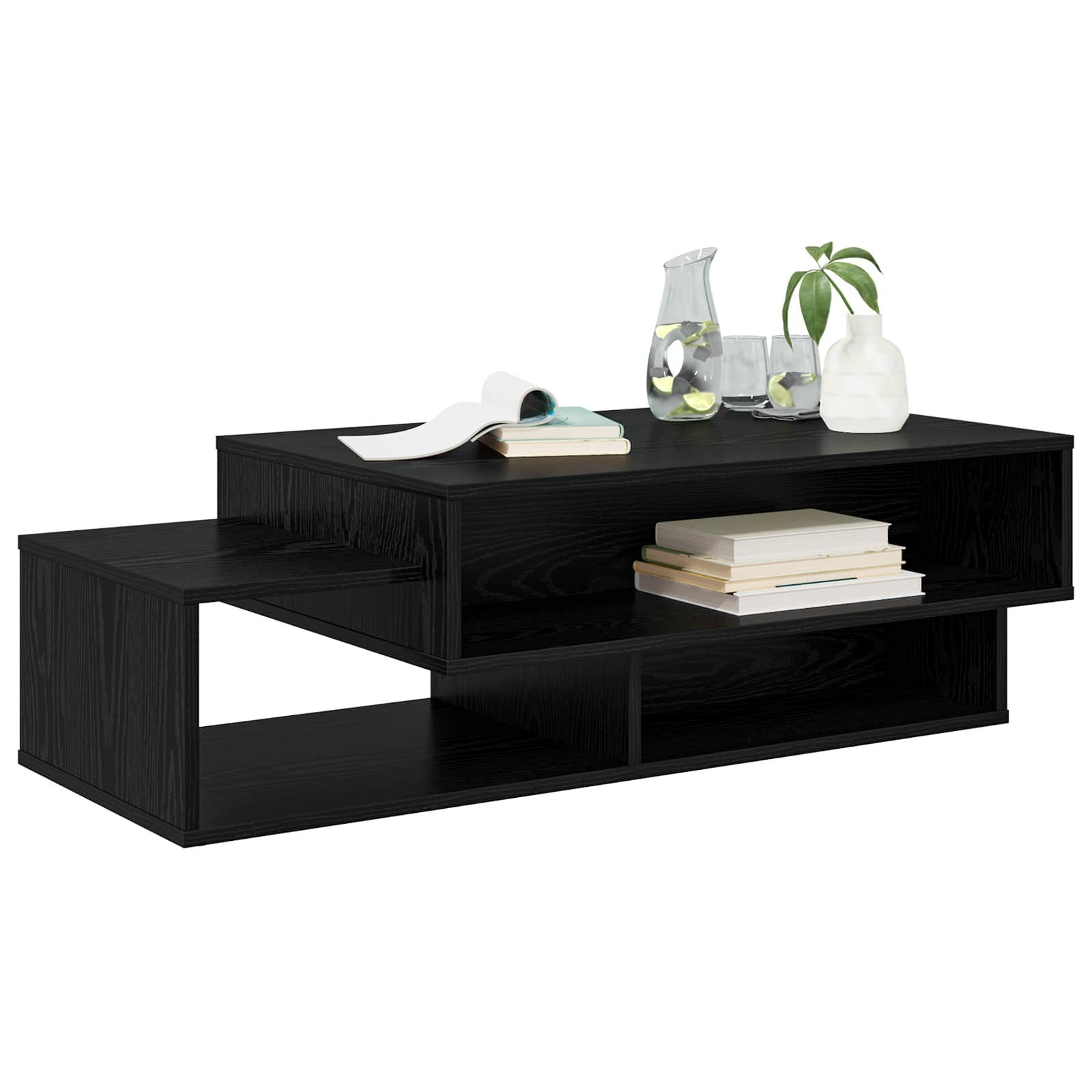 vidaXL Couchtisch Couchtisch Schwarz Eichen-Optik 105 x 50 x 32,5 cm (1-St)