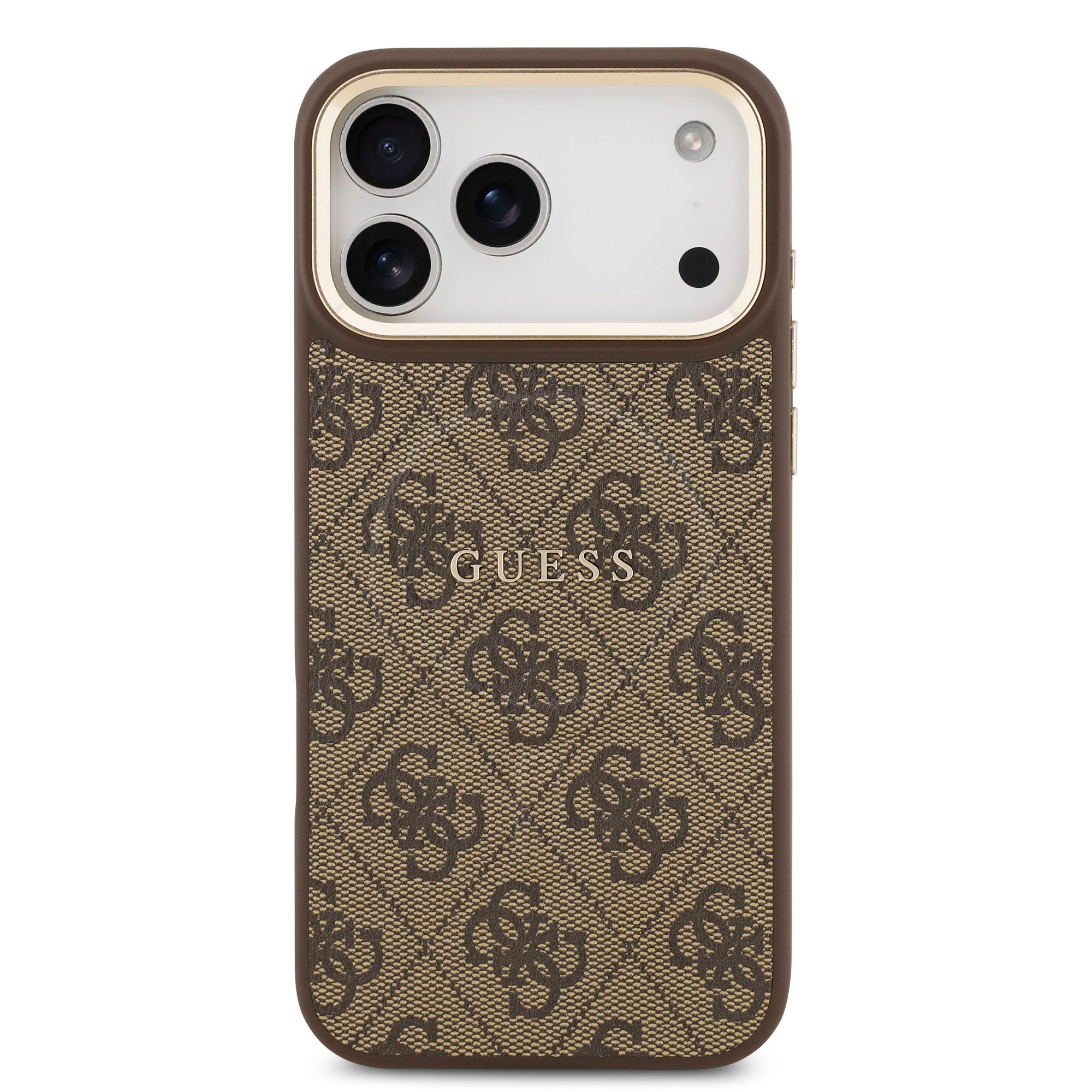 Guess Handyhülle GUESS Case für iPhone 17 Pro Max Goldrahmen Magsafe Handyhülle Cover B
