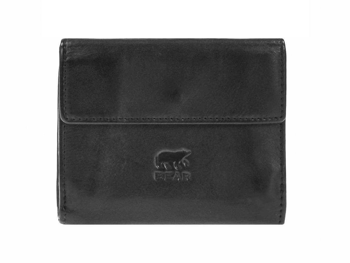Bear Design Geldbörse BEAR DESIGN Geldbörse JILL "COW LAVATO" black, praktische Damen-Geldbörse im handlichen Format