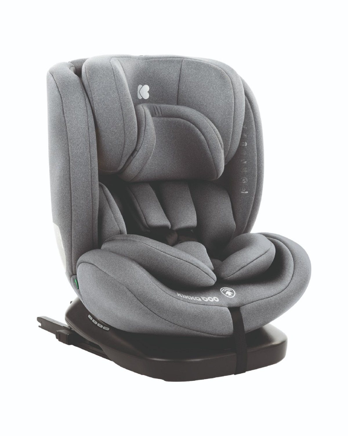 Kikkaboo Autokindersitz Kindersitz i-Comfort, i-Size, bis: 36 kg, (40-150 cm) Isofix Top-Tether 360° drehbar grau