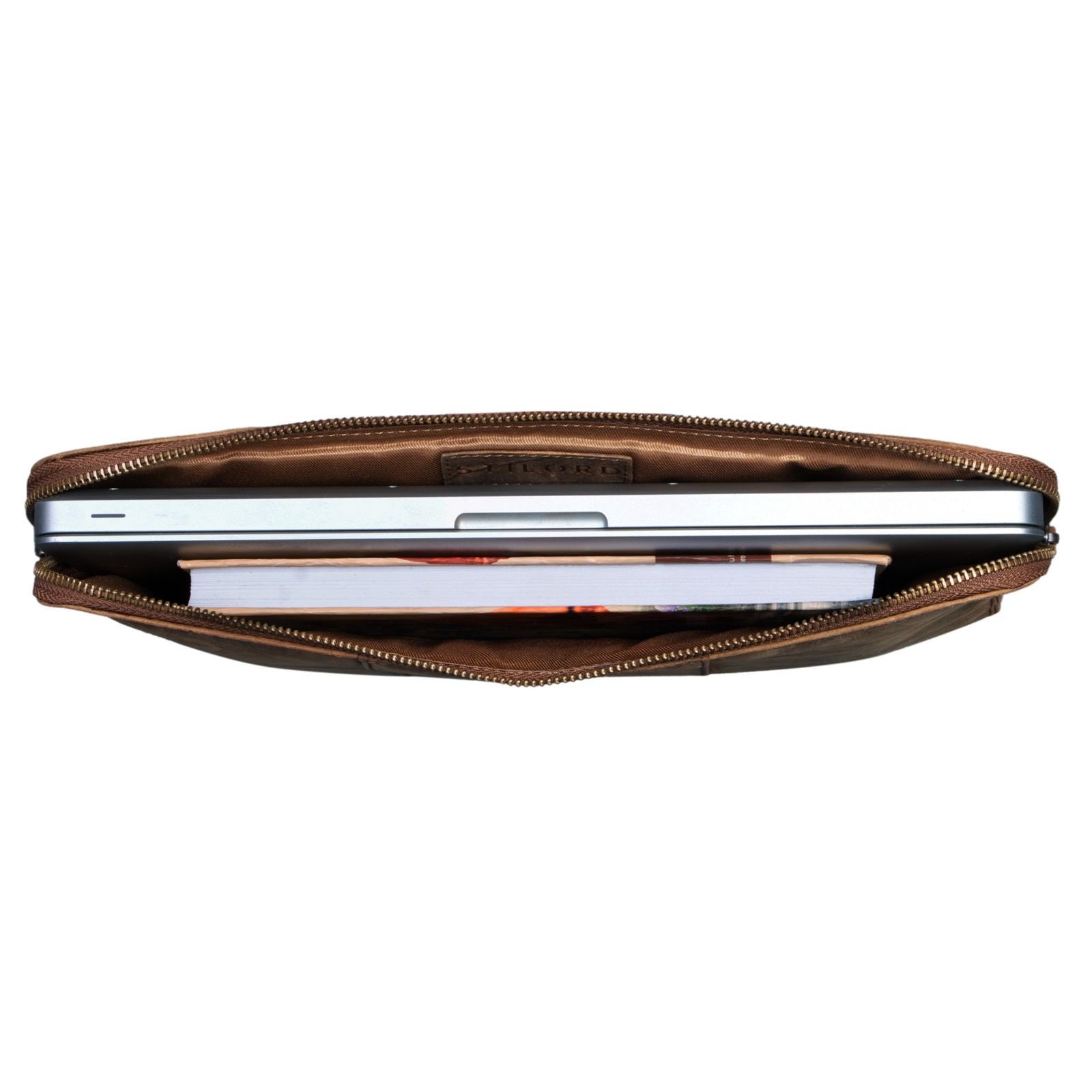 STILORD Laptop-Hülle "Wilson" Laptop Tasche 13,3 Zoll Leder für MacBook Echtleder