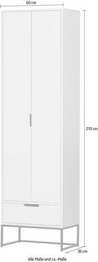 WOOOD Hochschrank Silas H 210 cm x B 60 cm x T 36 cm