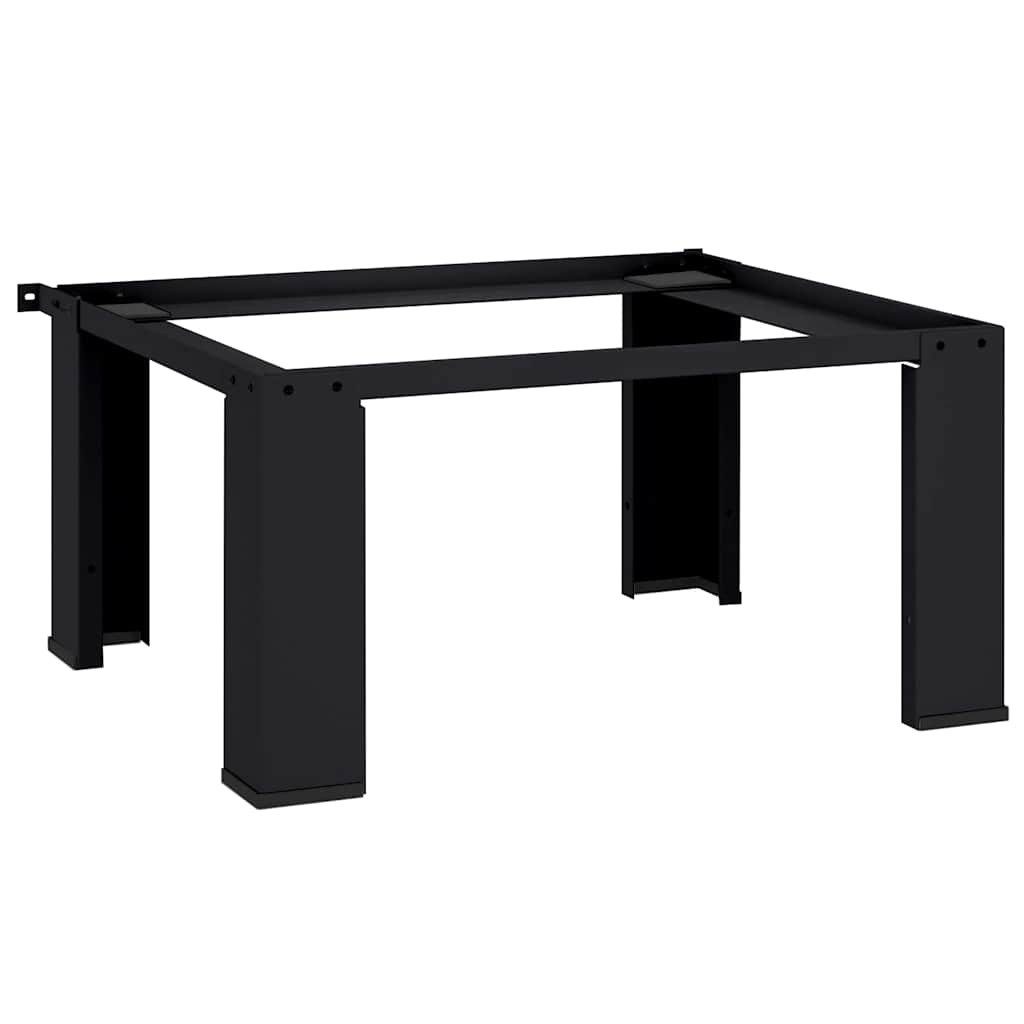 vidaXL Waschmaschinenumbauschrank Waschmaschinen-Podest Schwarz 64 x 55 x 32,5 cm Stahl (1-St)