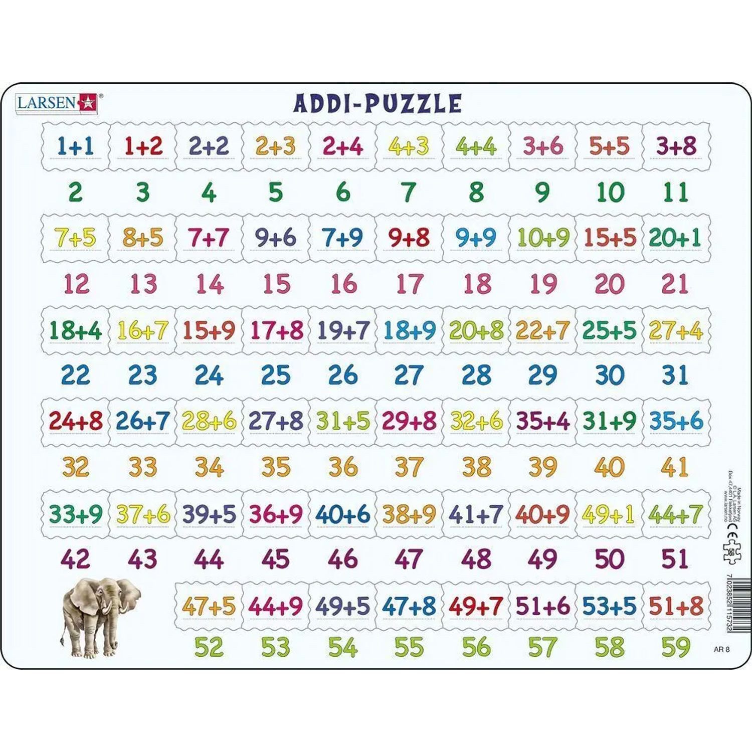 Media Verlag Puzzle Addition (Kinderpuzzle), 99 Puzzleteile