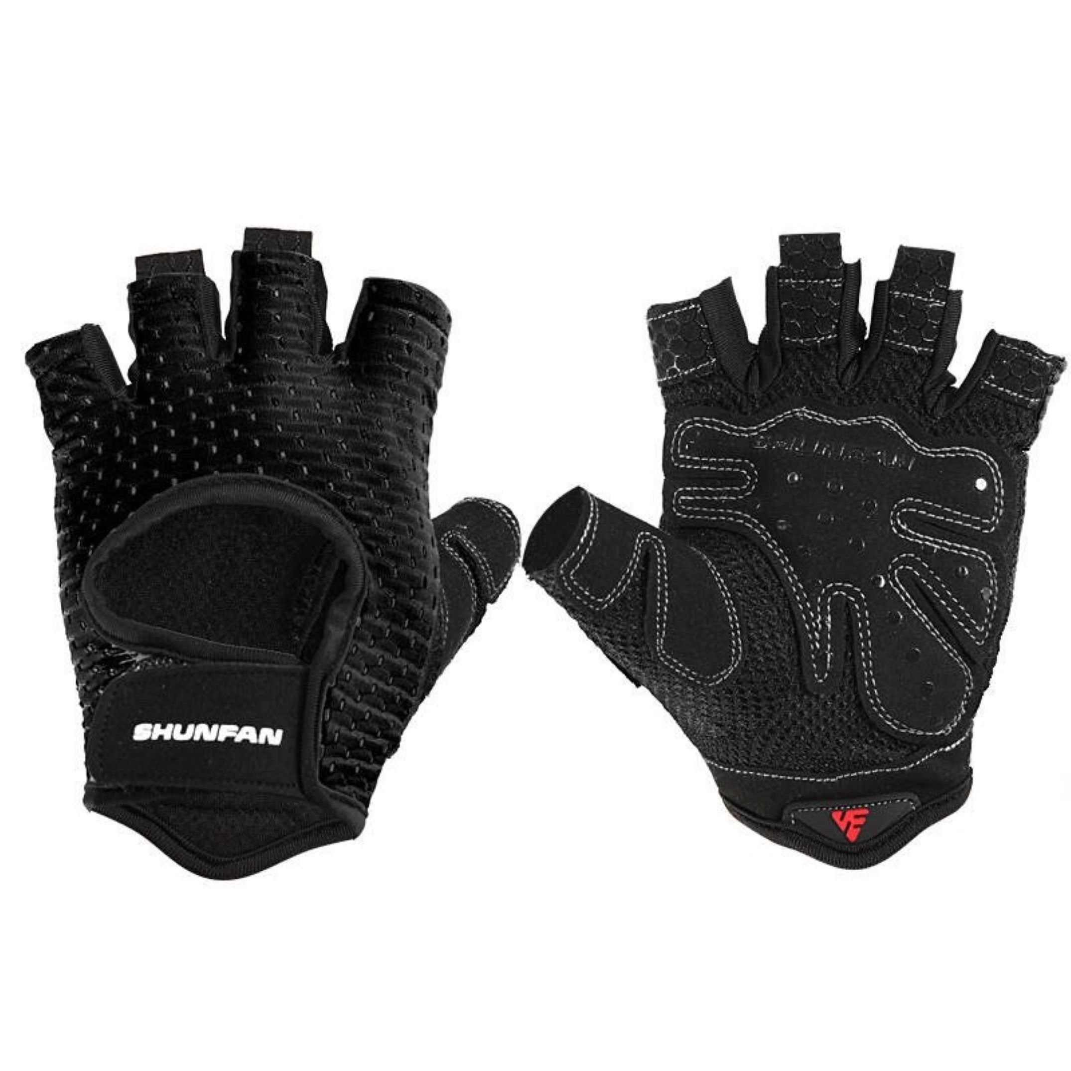 Gewichtshandschuhe fester Schwarz atmungsaktiv Handschuhe, - Fitness Krafttraining, Botells Fahrrad, Trainings Gewichte, Gym, schweißabsorbierend, Grip, Halt Extra