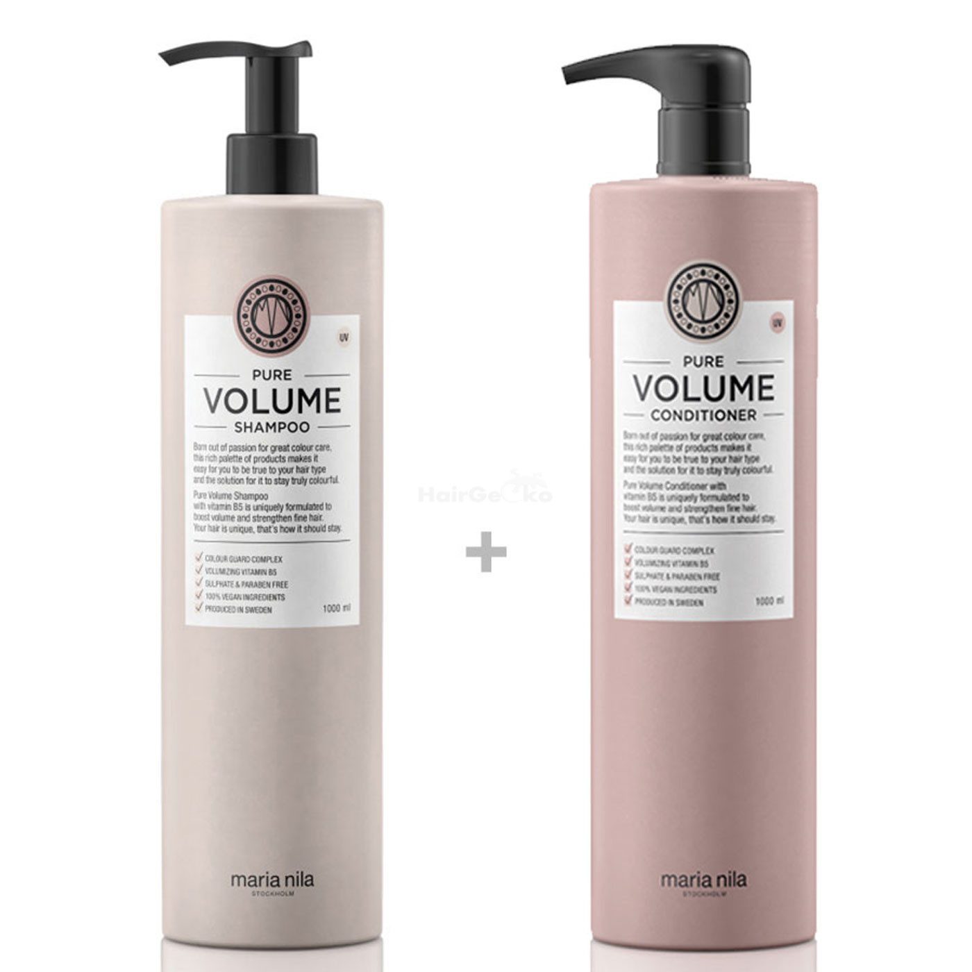 Maria Nila Haarshampoo Maria Nila Pure Volume XXL Set - Shampoo 1000 ml + Conditioner 1000 m