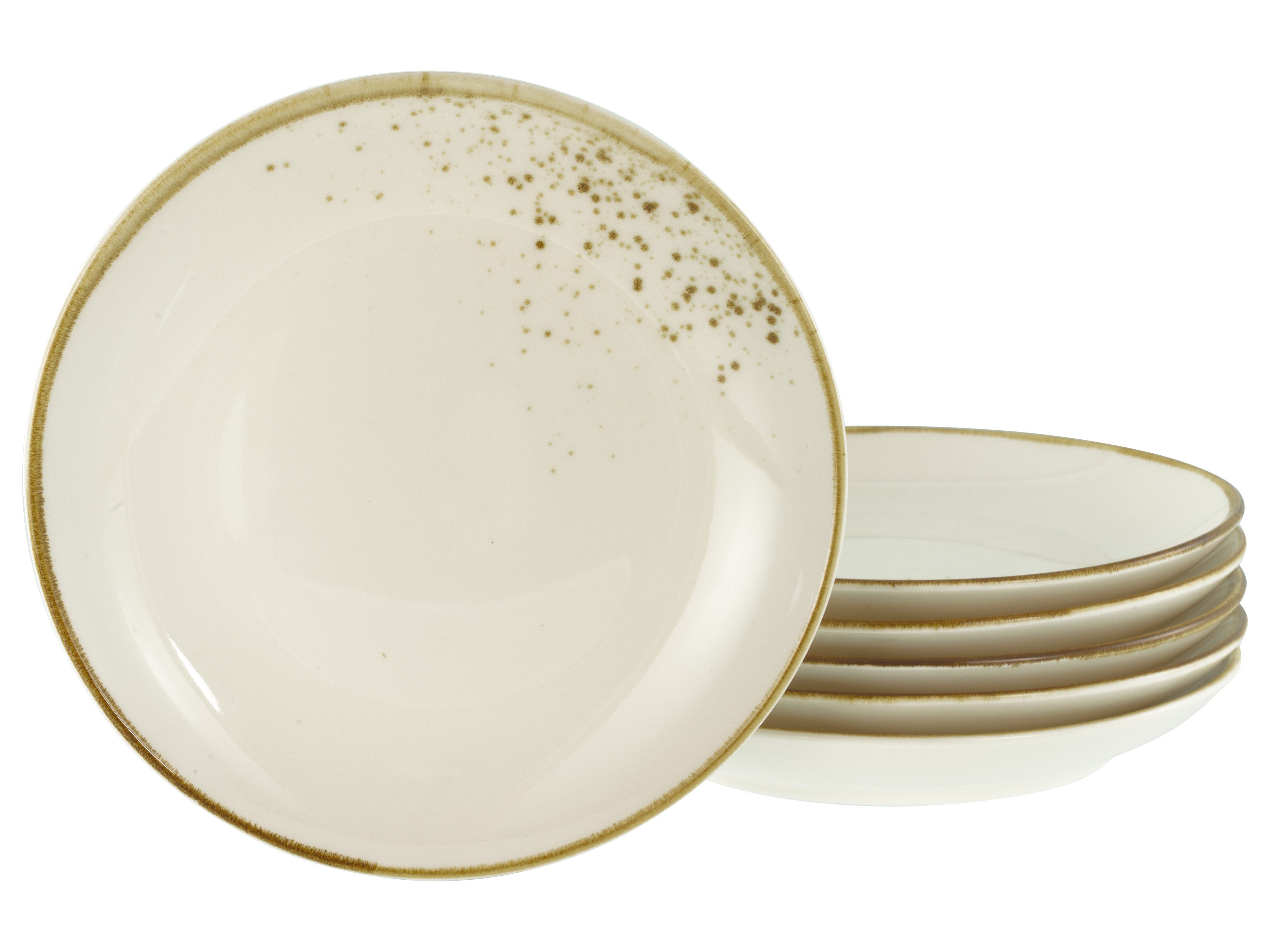 CreaTable Dessertteller Nature Collection, Teller-Set, 6-tlg., (6 St), Naturverbundenes Design, Einzigartige Oberfläche