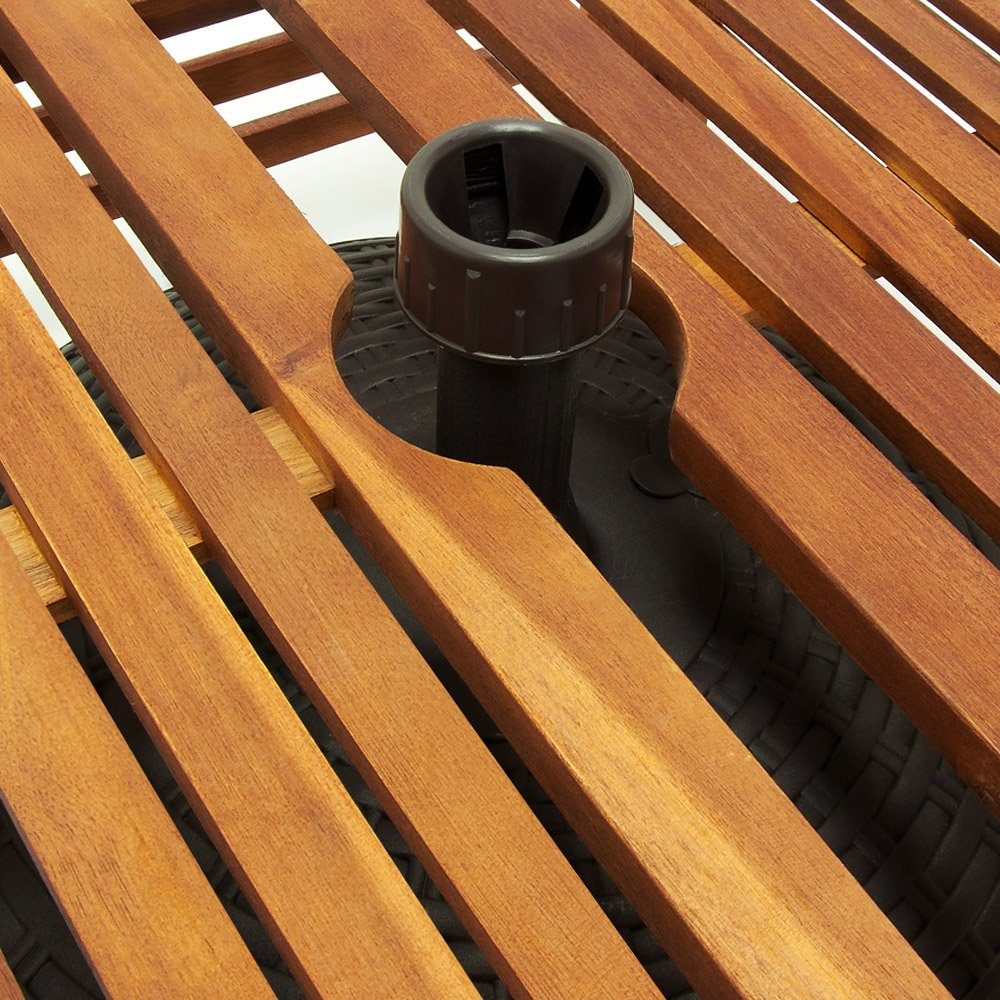 Deuba Schirmhalter eckig braun