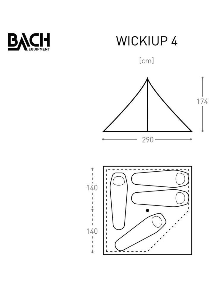 4 Bach Tipi-Zelt Wickiup Bach Tipi-Zelt (Gewicht 2,6kg)