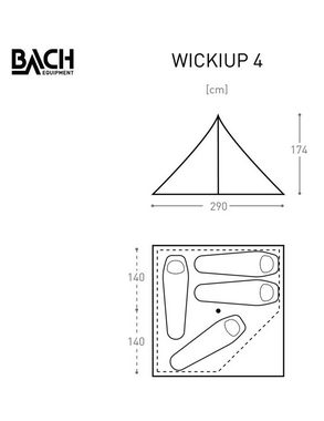 Bach Tipi-Zelt Bach Wickiup 4 Tipi-Zelt (Gewicht 2,6kg)