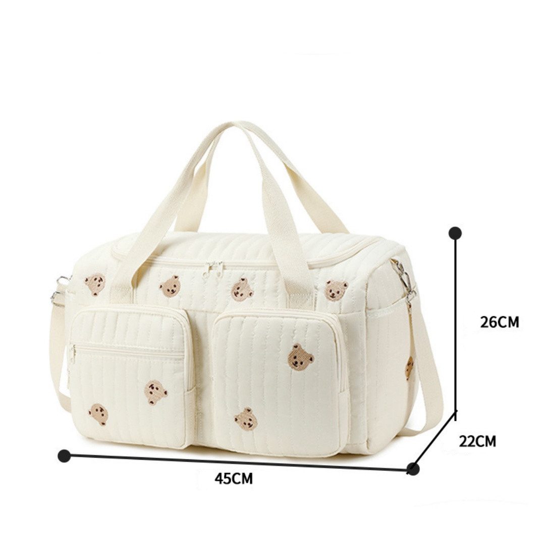 FOUORTUNATE-BEE Wickeltasche Große Wickeltasche Mama Tasche Reisetasche Schultertasche 45×22×26 cm, Für Krankenhaus Kinderwagen Reise Alltag Baby Wickeltasche O – Bild 4 von 5