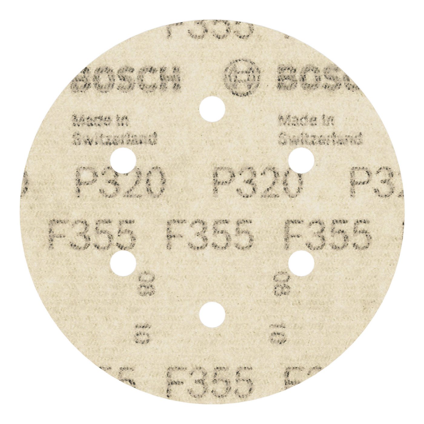 Thumbnail - BOSCH Schleifpapier Pro F355 Schleifblätter, (5 Stück), Pro F355 Schleifblatt, 6 Löcher, 150 mm, G320 - 5er-Pack