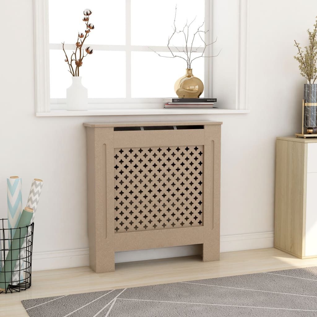 vidaXL Heizungsverkleidung 78 x 19 x 815 cm Heizkörperverkleidung MDF 78 cm moderne Heizungsabdec