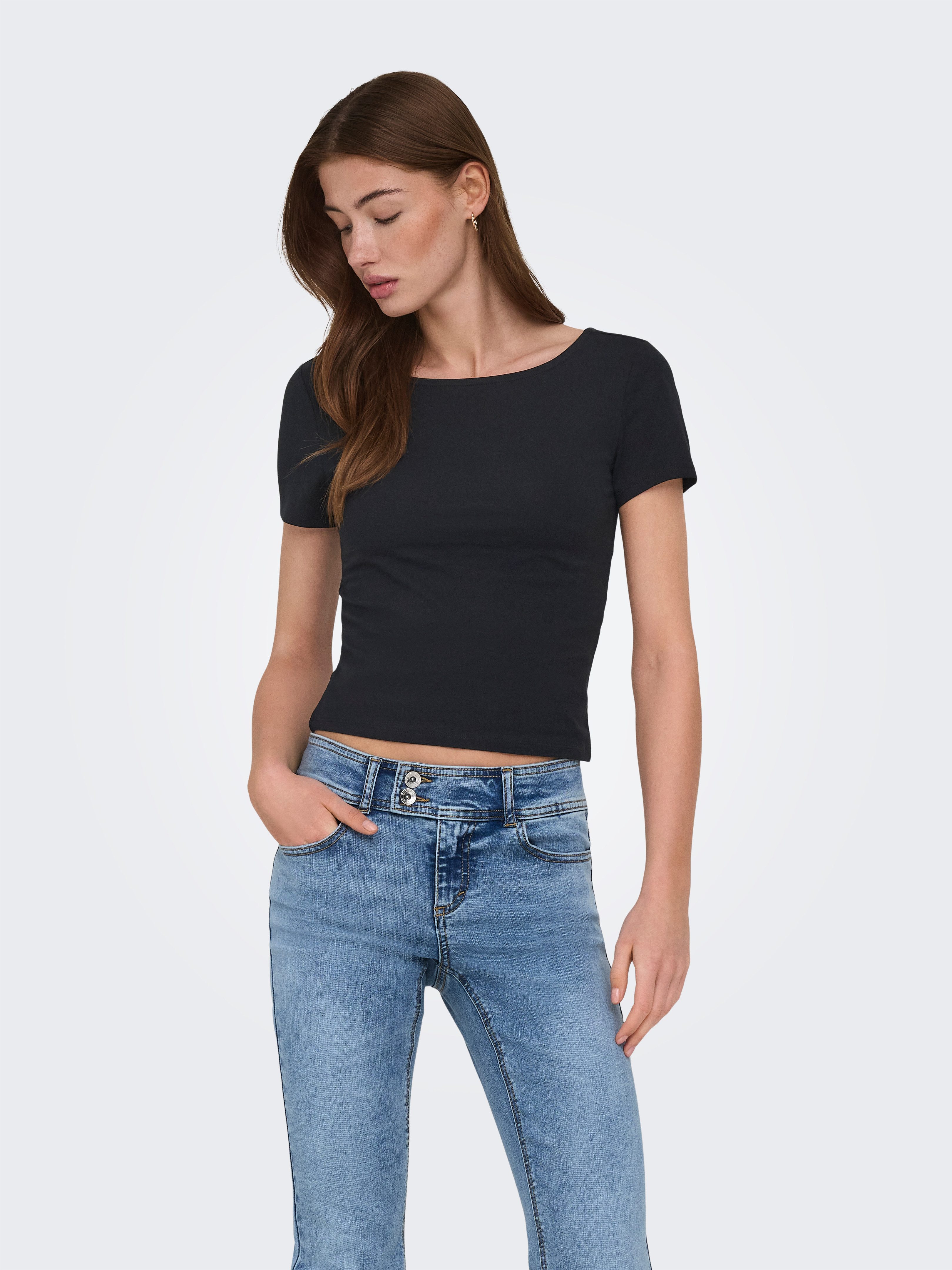 ONLY Kurzarmshirt ONLSUSAN SHORT S/S 2 PACK TOP CS JRS (Packung, 2-tlg., 2er-Pack)