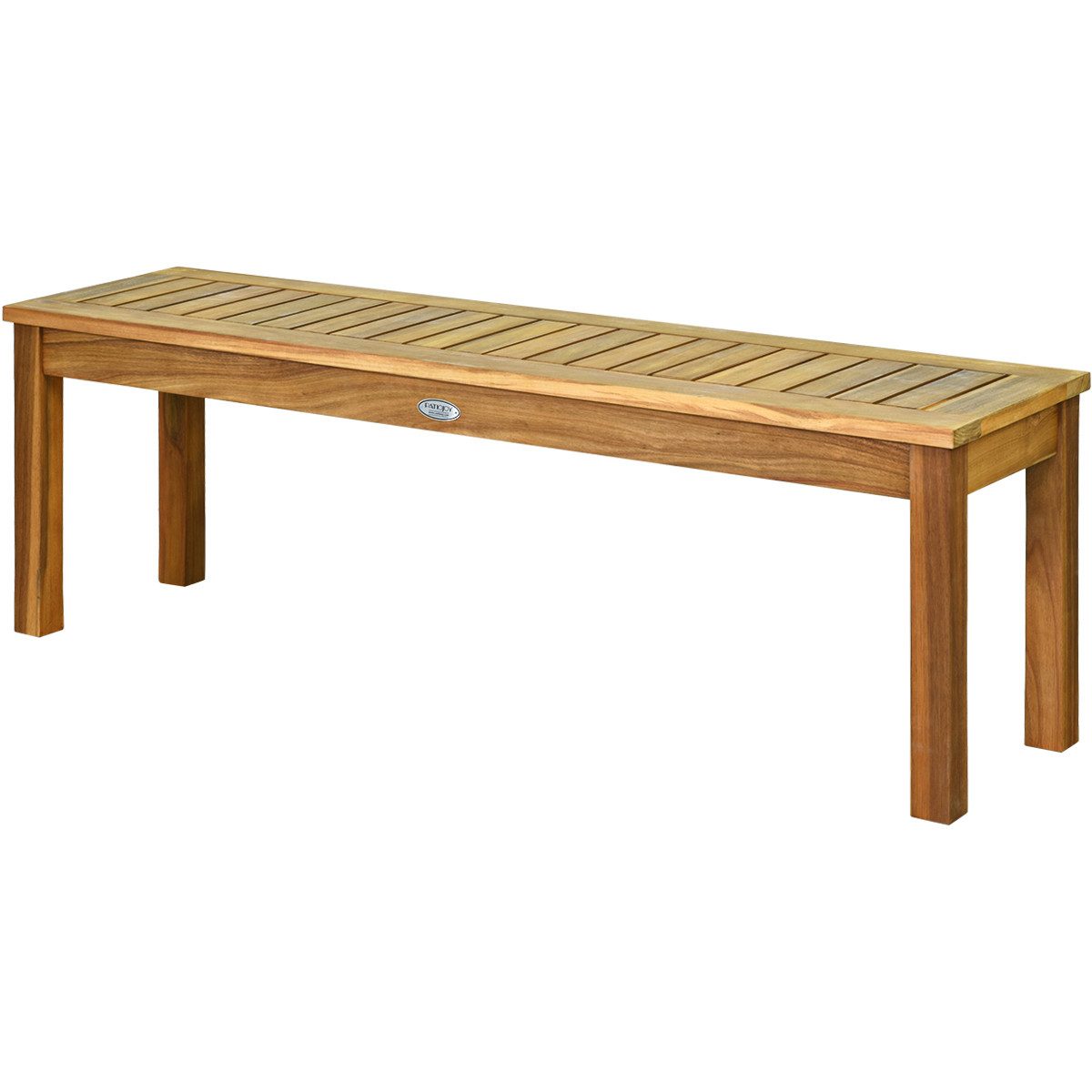 COSTWAY Sitzbank, bis 320kg belastbar, 132 x 34 x 43,5cm, ohne Fußstütze