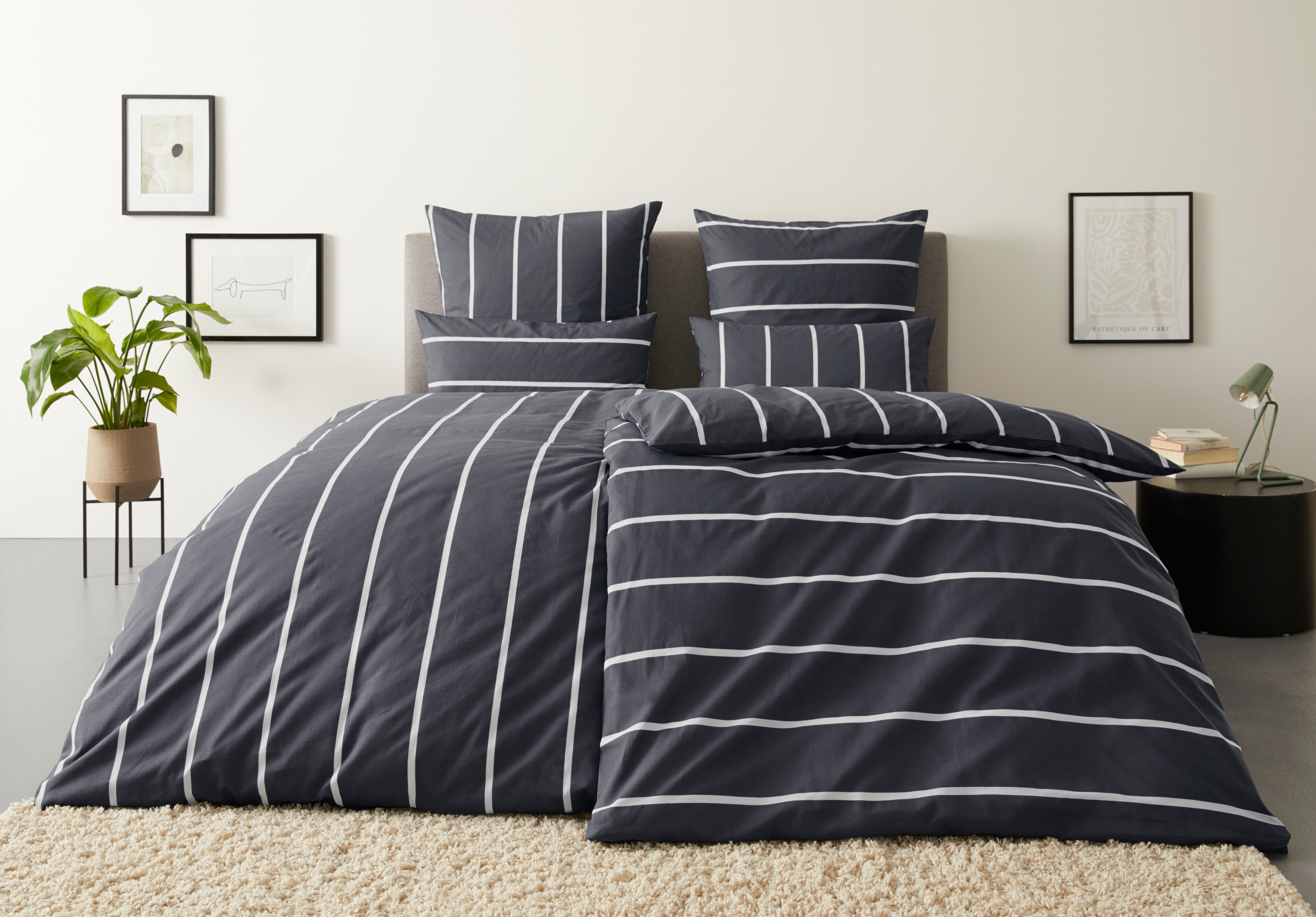 OTTO home Wendebettwäsche MIETTE, Renforcé, 2 teilig, mit modernen Streifen günstig online kaufen