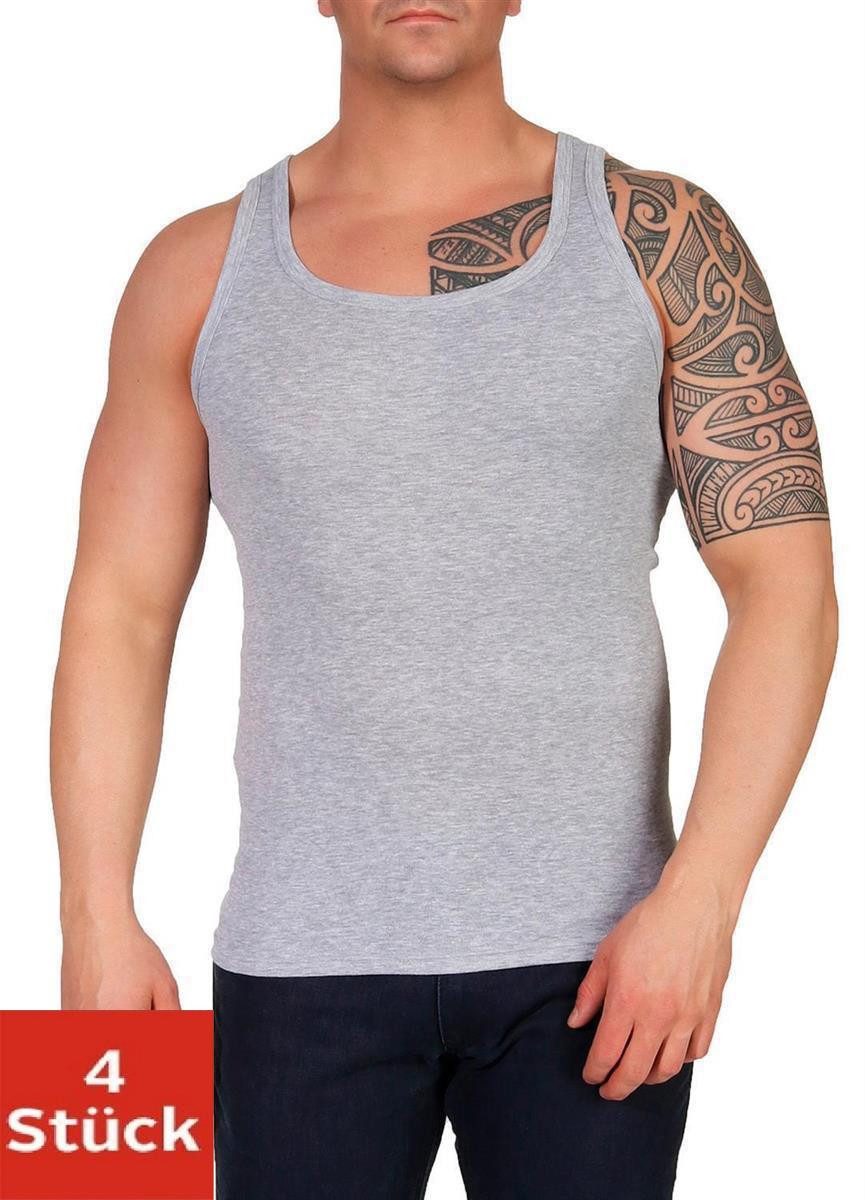 EloModa Unterhemd 4er Set Unterhemd Unterwäsche günstig online kaufen