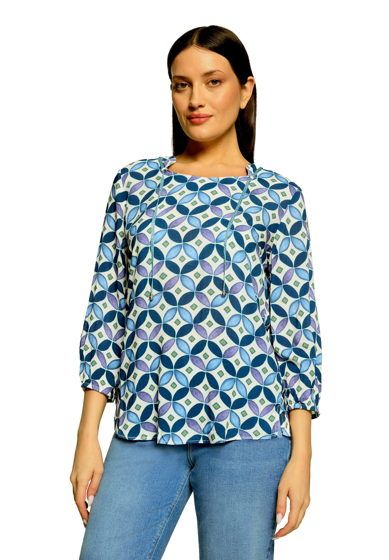 Cartoon Shirtbluse Damen mit Schnürung