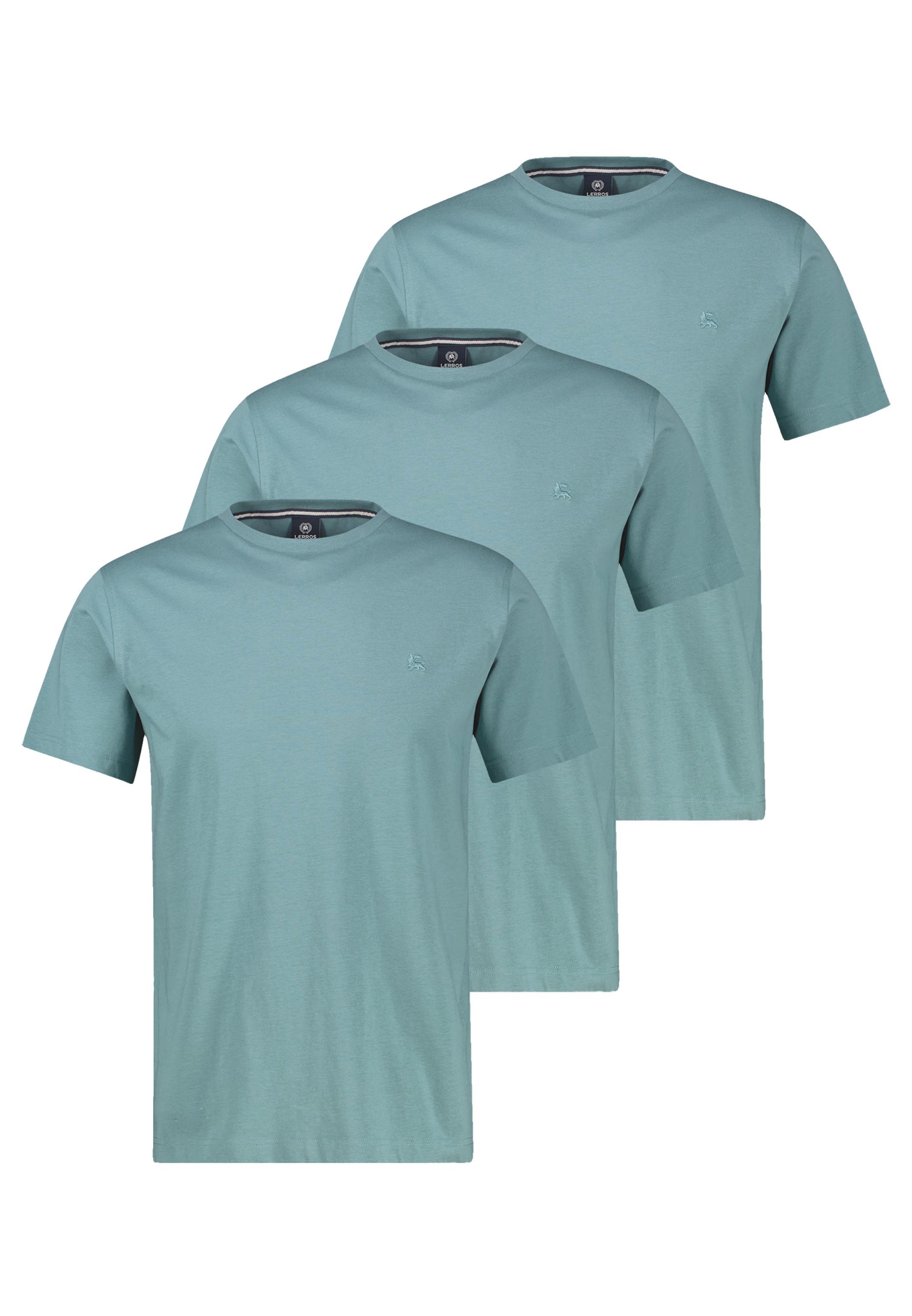 LERROS T-Shirt 3er Pack Basic (Spar-Set, 3-tlg) T-Shirt - Baumwolle - Atmungsaktiv - Atmungsaktive Baumwolle