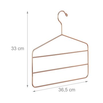 relaxdays Mehrfach-Kleiderbügel Mehrfach Hosenbügel Metall, Kupfer