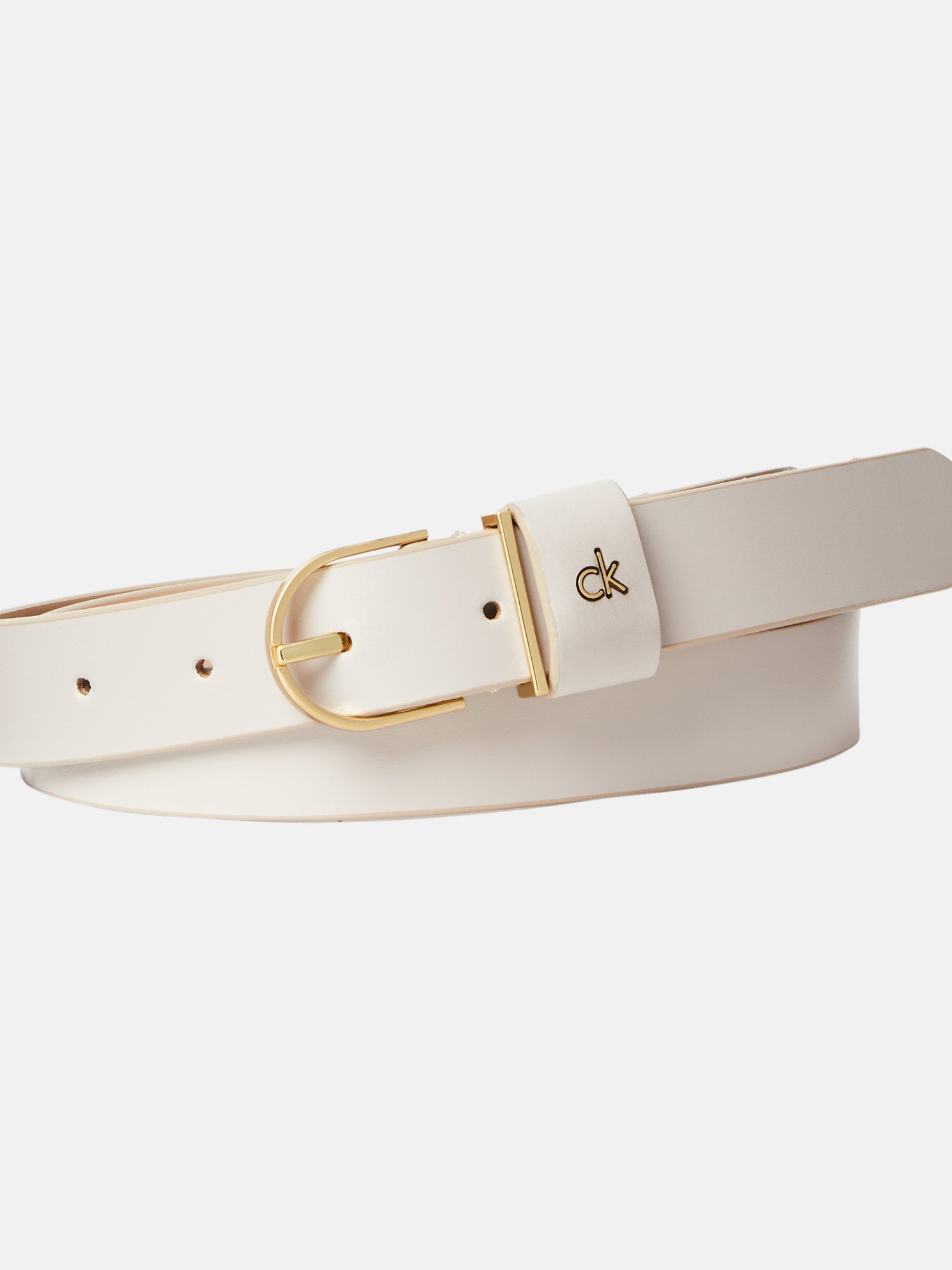 Calvin Klein Ledergürtel CK METAL LOOP ROUND BUCKLE 25MM Größenverstellbar