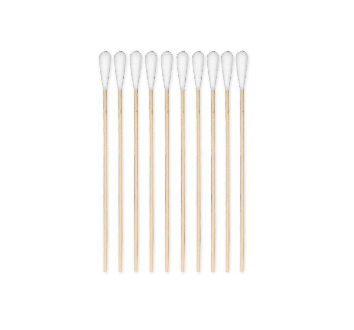 DocMed Ватный тампон MEDI-WOOD Wispy, 20cm lang Ø 3 mm, Wattekopf Ø 10 mm (50 Stck), Hygienische Einwegverwendung, 50-St., Weiche, hautfreundliche Watte